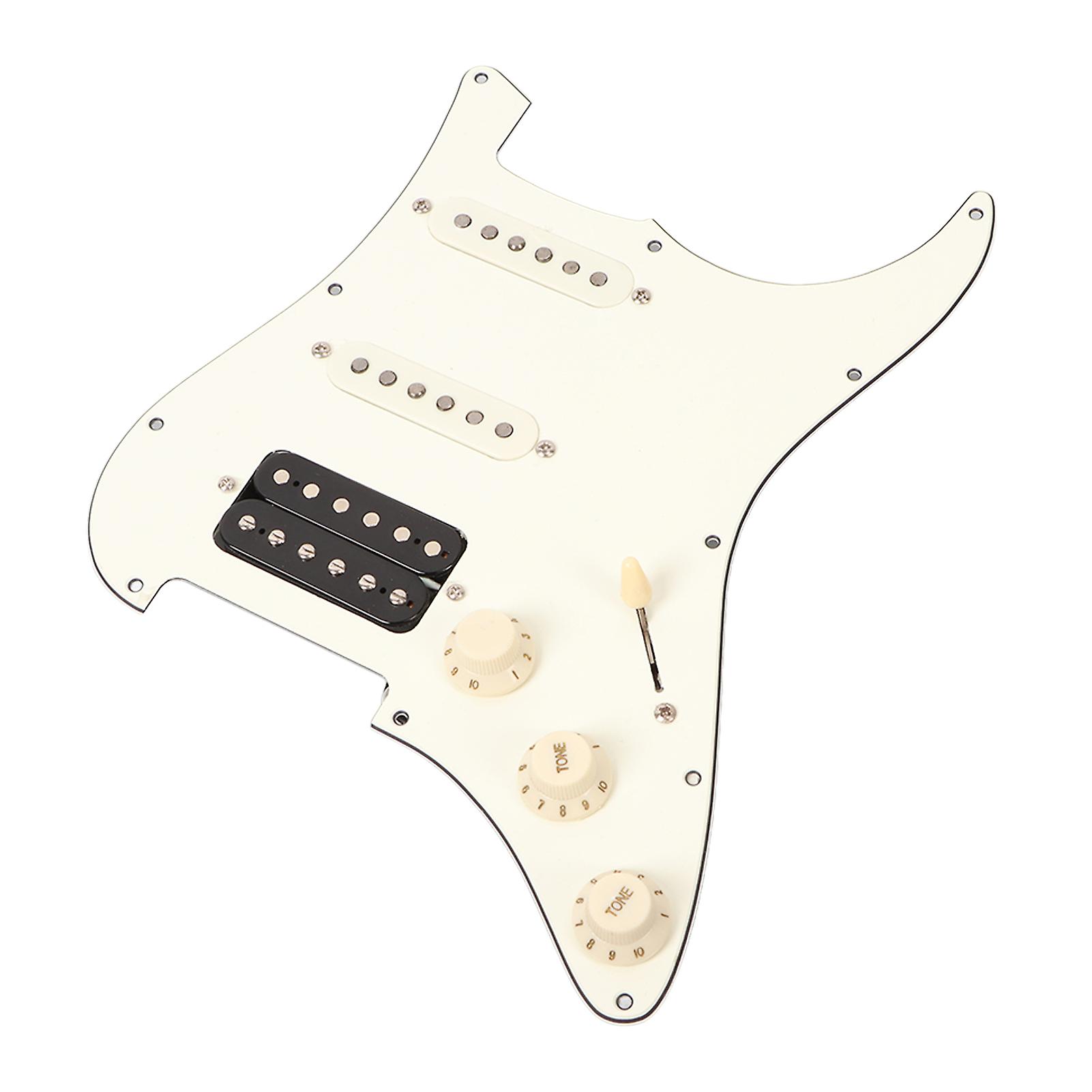 Electric Guitar Pickguard White Loaded Guitar Pickguard Scratch Plate for Practice Performance SSH20