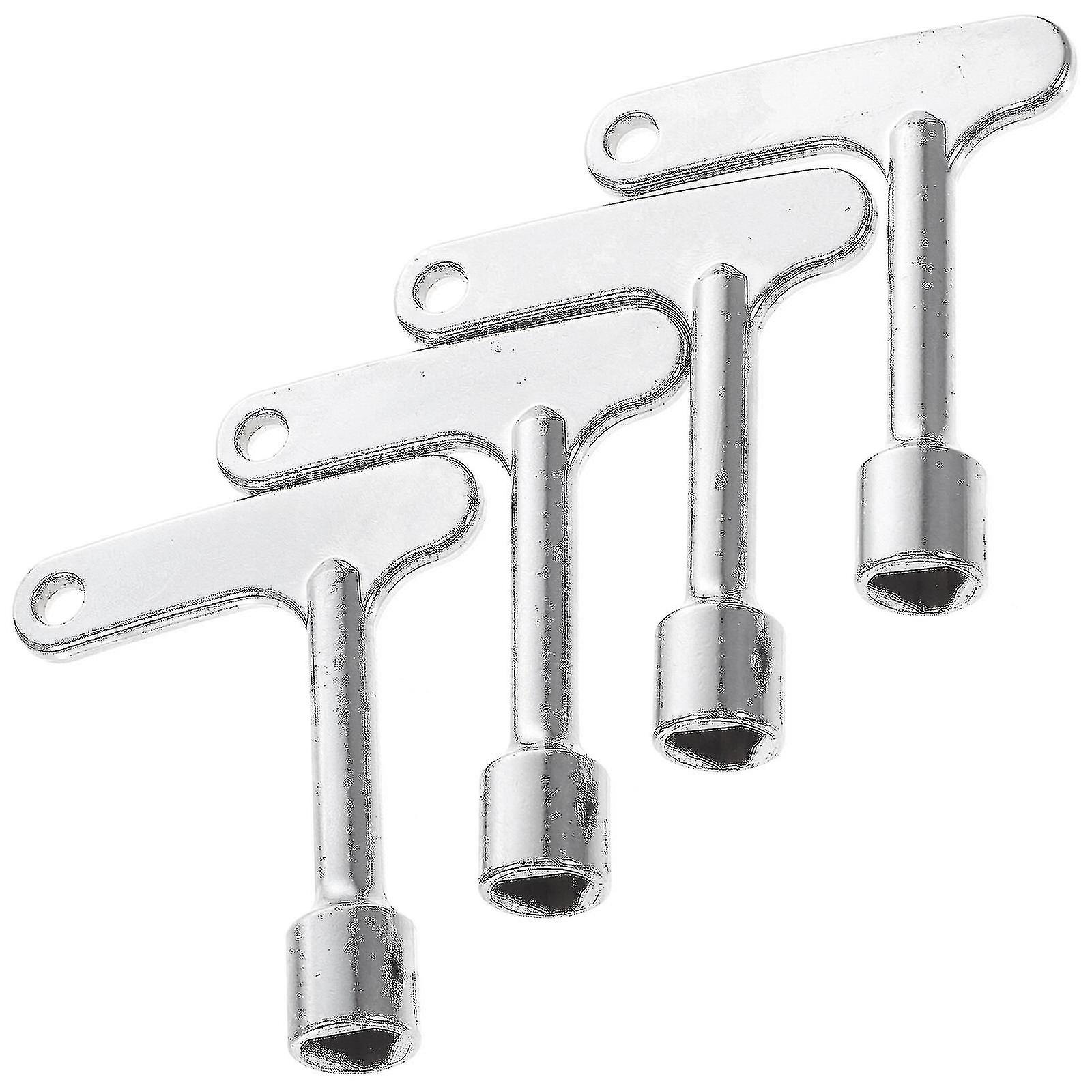 4pcs Elevator Key Elevator Service Key Triangle Panel Lock Triangle Spanner - J
