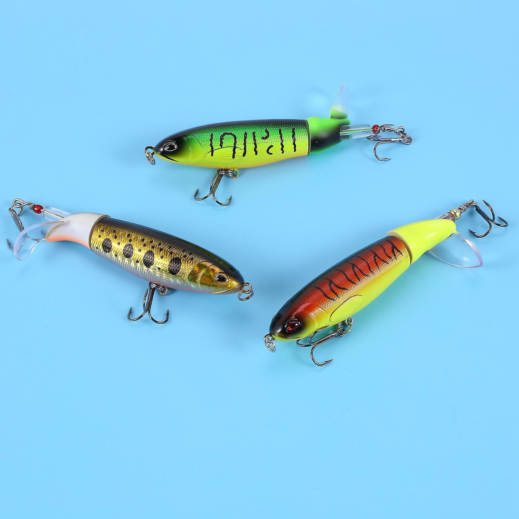 Leurre De Pêche Popper Flottant Wild Devil Baits - 7 Cm, 10 G - Pour Brochet, Perche, Aspe - Avec Triplés Nickel Noir Et Système Sonore
