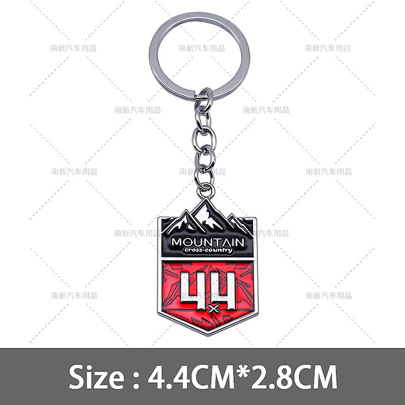 3d Metal  4x4 Cross Mountain Badge Emblem Key Ring 4x4 Trail Rated Car Key Chain For Wrangler Grand Cherokee Renegade Compass