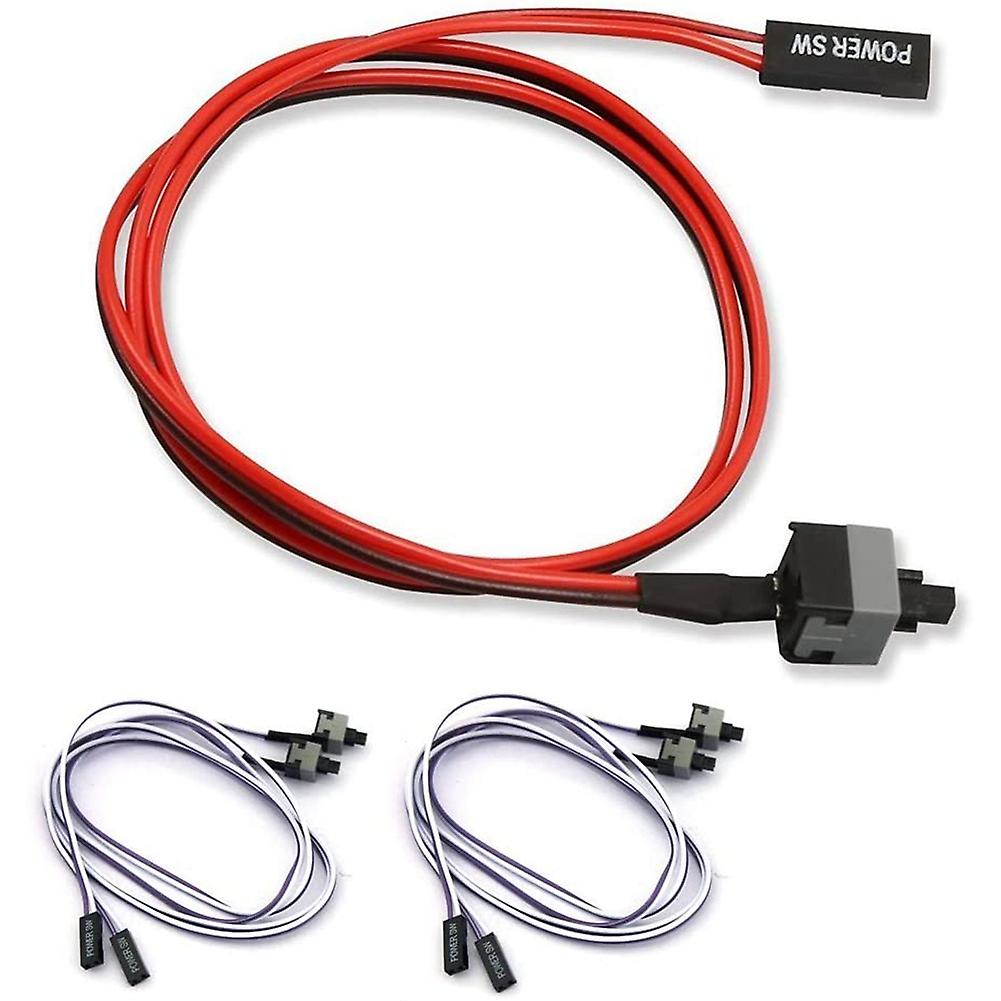 5PCS PC Computer Motherboard Switch Power Cord Host Switch Computer Switch Cord Restart Cord Case B