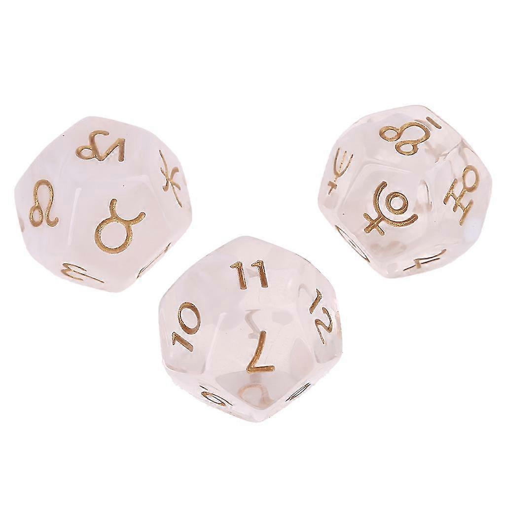 12-Sided Astrological Dice - Constellation Polyhedral Dice for Tarot Card Reading