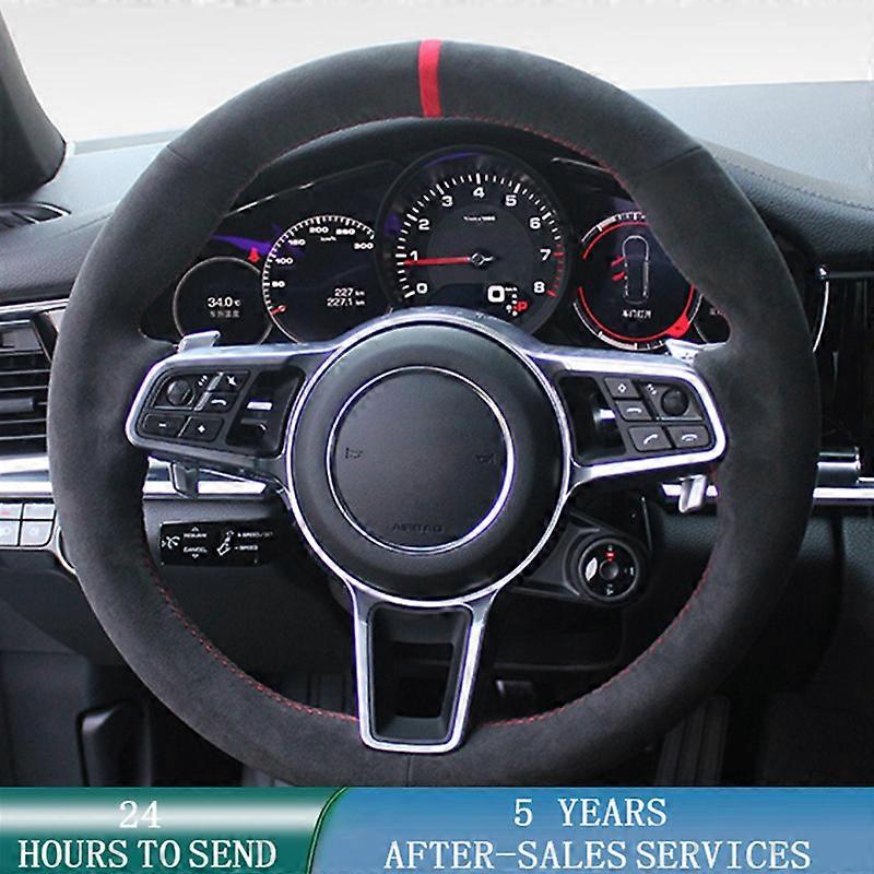 Car Steering Wheel Cover Suede Original Steering Wheel Braid For Porsche Cayenne Macan Panamera 911 996 997 959 Cayman Boxster