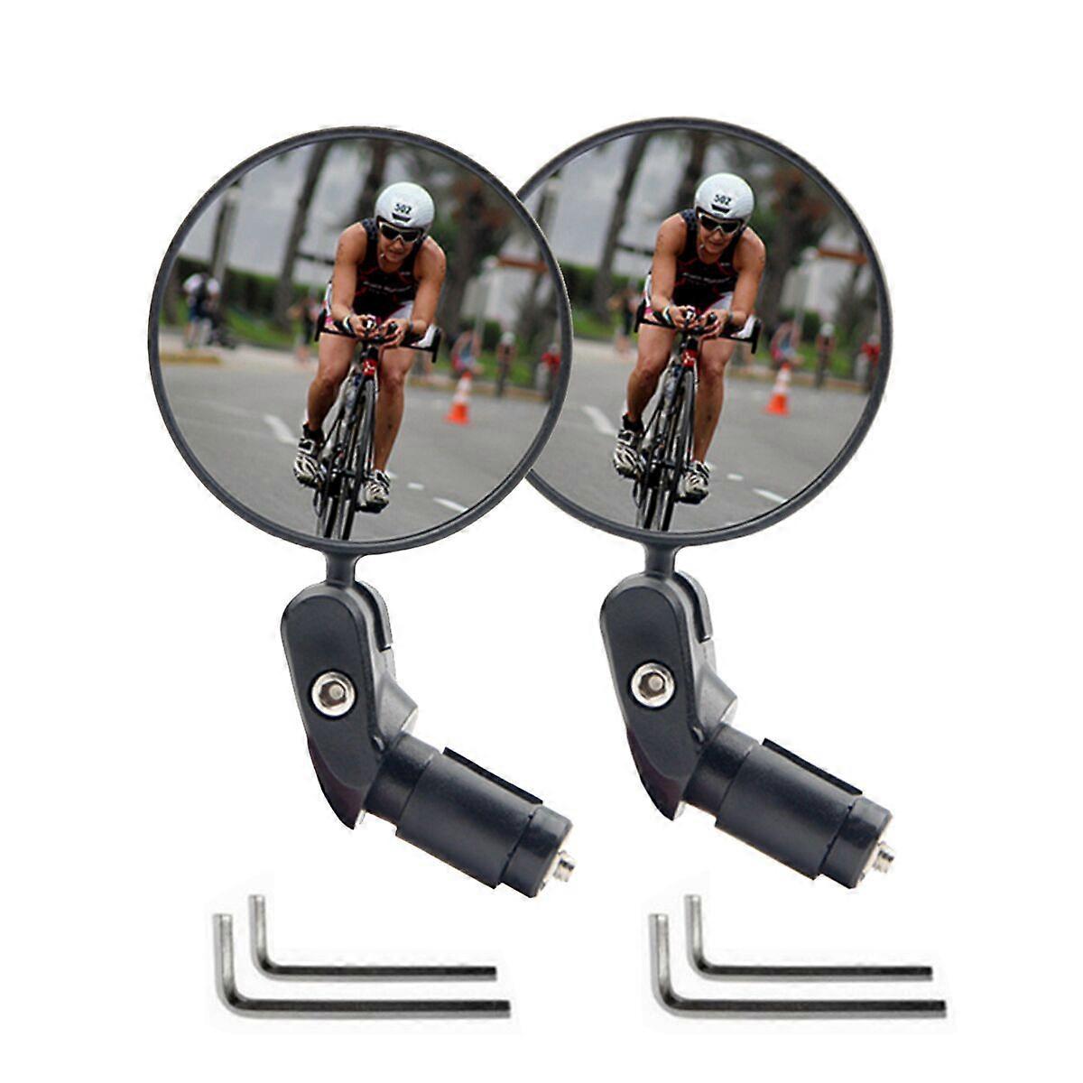 Bicycle mirror, 360 rotatable, tested handlebar end mirror, round
