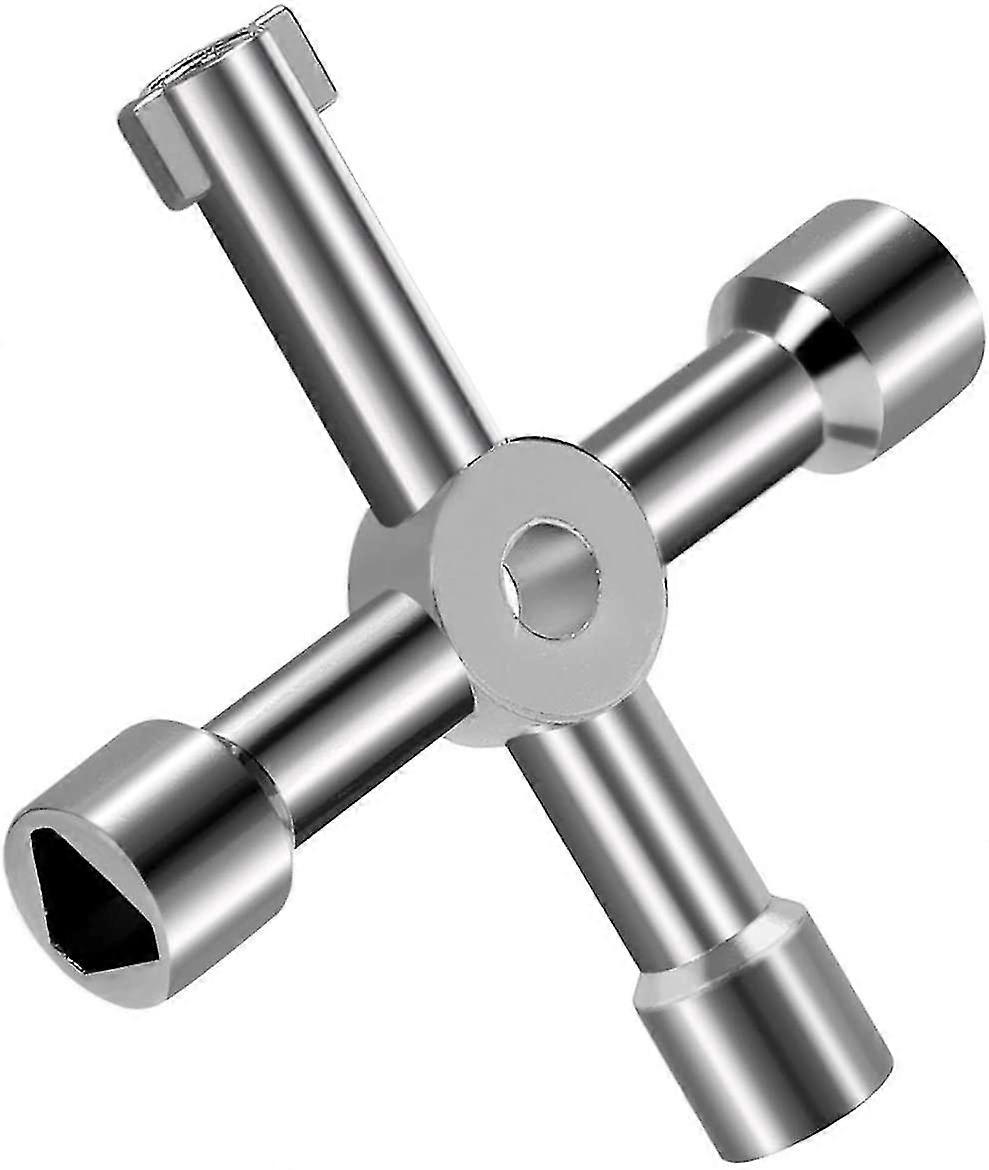 Utility Key, Radiator Exhaust Four Way Multi Function Open Key For Gas Meter Box