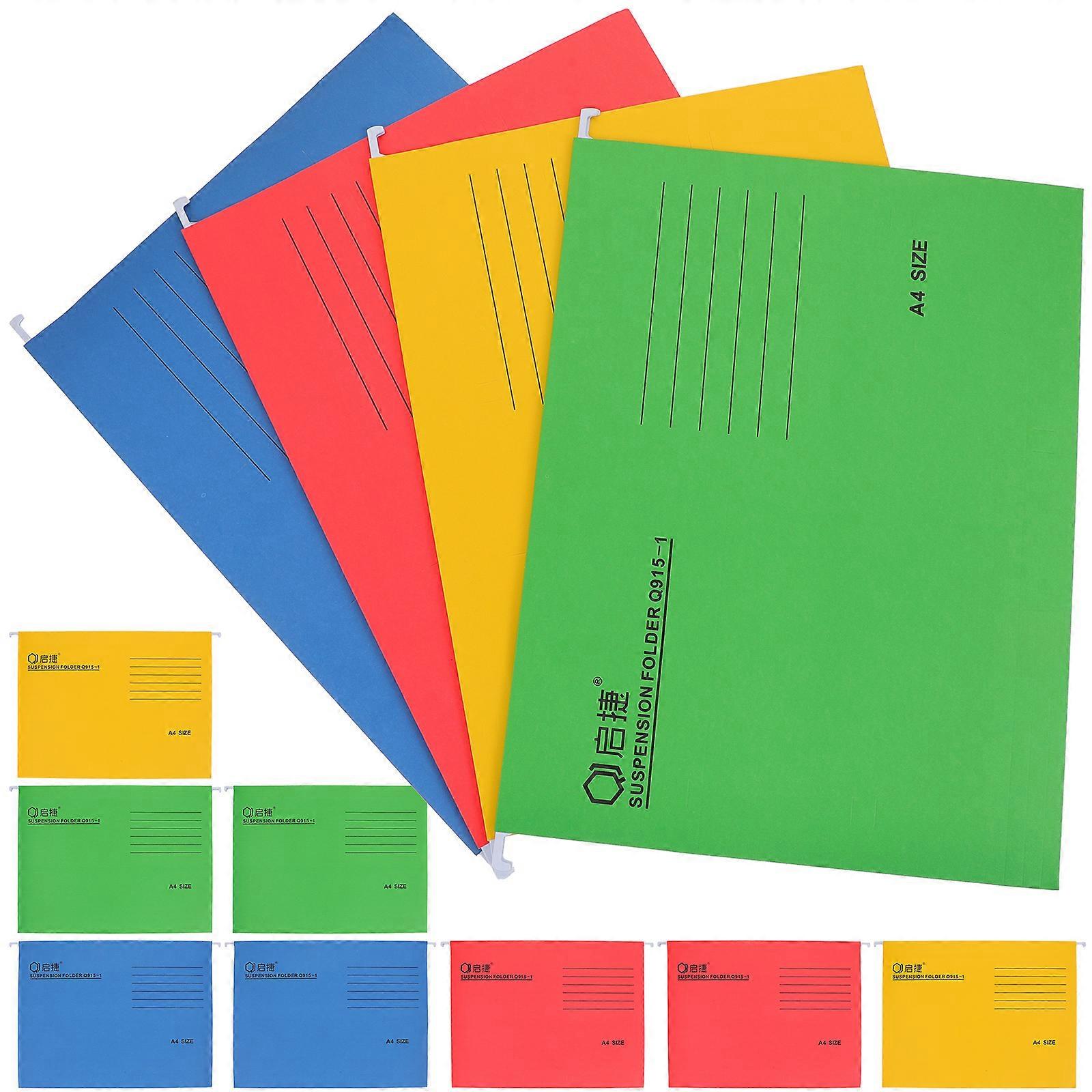 12pcs Metal Folder Frames Receipts Folder Colorful Bills Holders Document Organizers File Holders