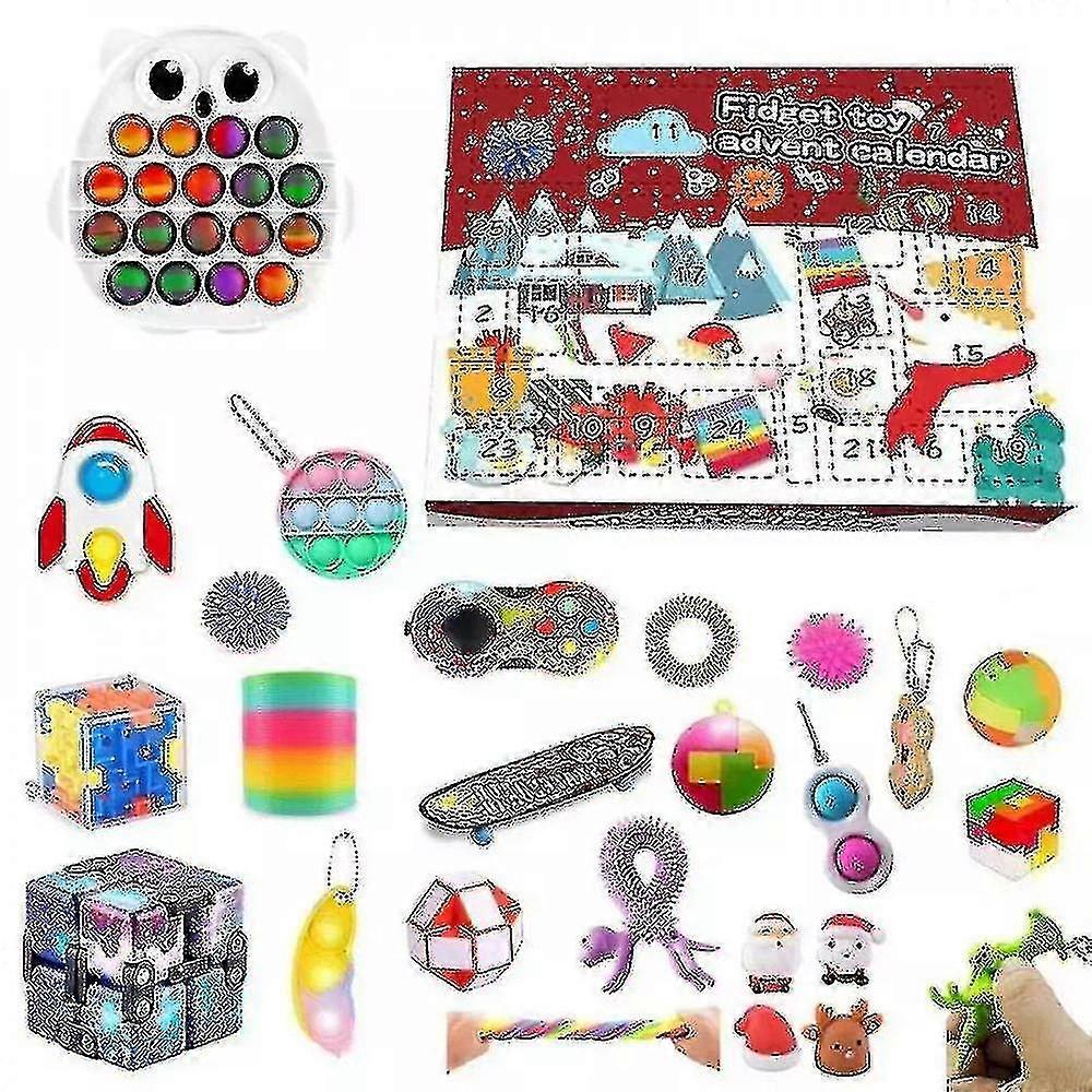24pcs Advent Calendar Toy Set Christmas Countdown Sensory Toys
