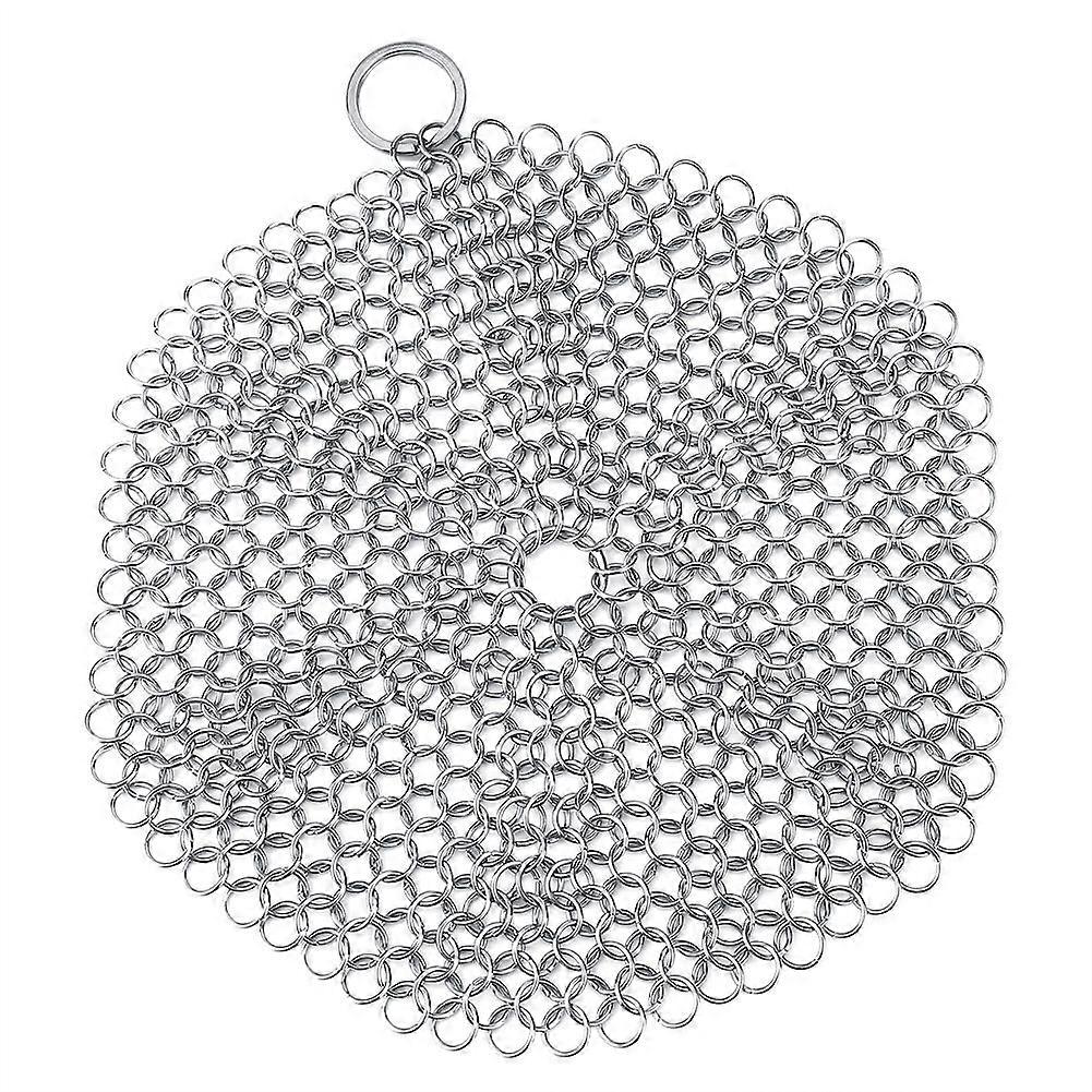Stainless Steel Cleaning Net Kitchen Tool for Tableware Baking Ware Cleaner Scrubber(Round)