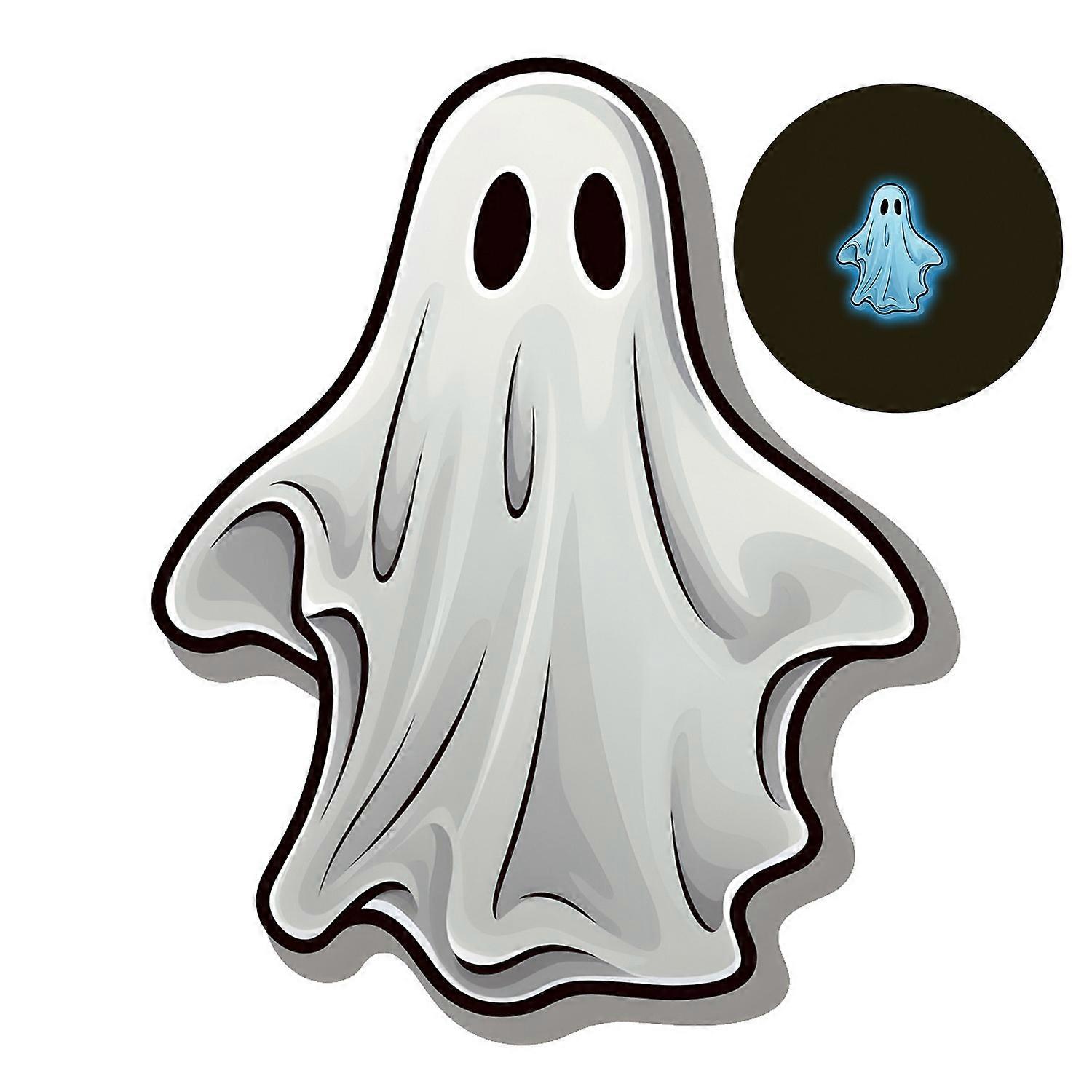 Halloween Stickers Glow in Dark Creepy Ghost Sticker Spooky Atmosphere Wall Decals for Home Office