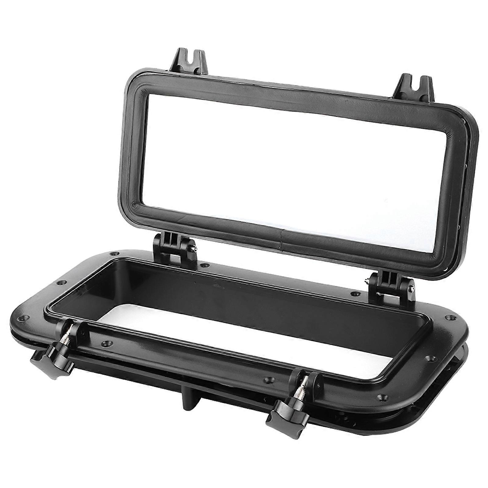 4mm Opening Portlight Rectangular Porthole Temper Glass Ultraviolet Resistant Windows for Boat Yacht 400x200mm