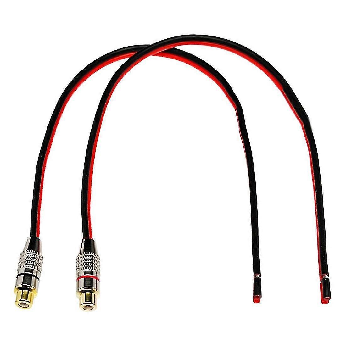 Cable de altavoz 14 Awg con conector hembra Phono Rca, 2 canales