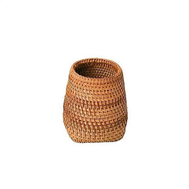 Pencil Holder Stationery Rattan Bucket Dinner Knives Forks Tableware Storage Box Home Storage Baskets Desk Organizer