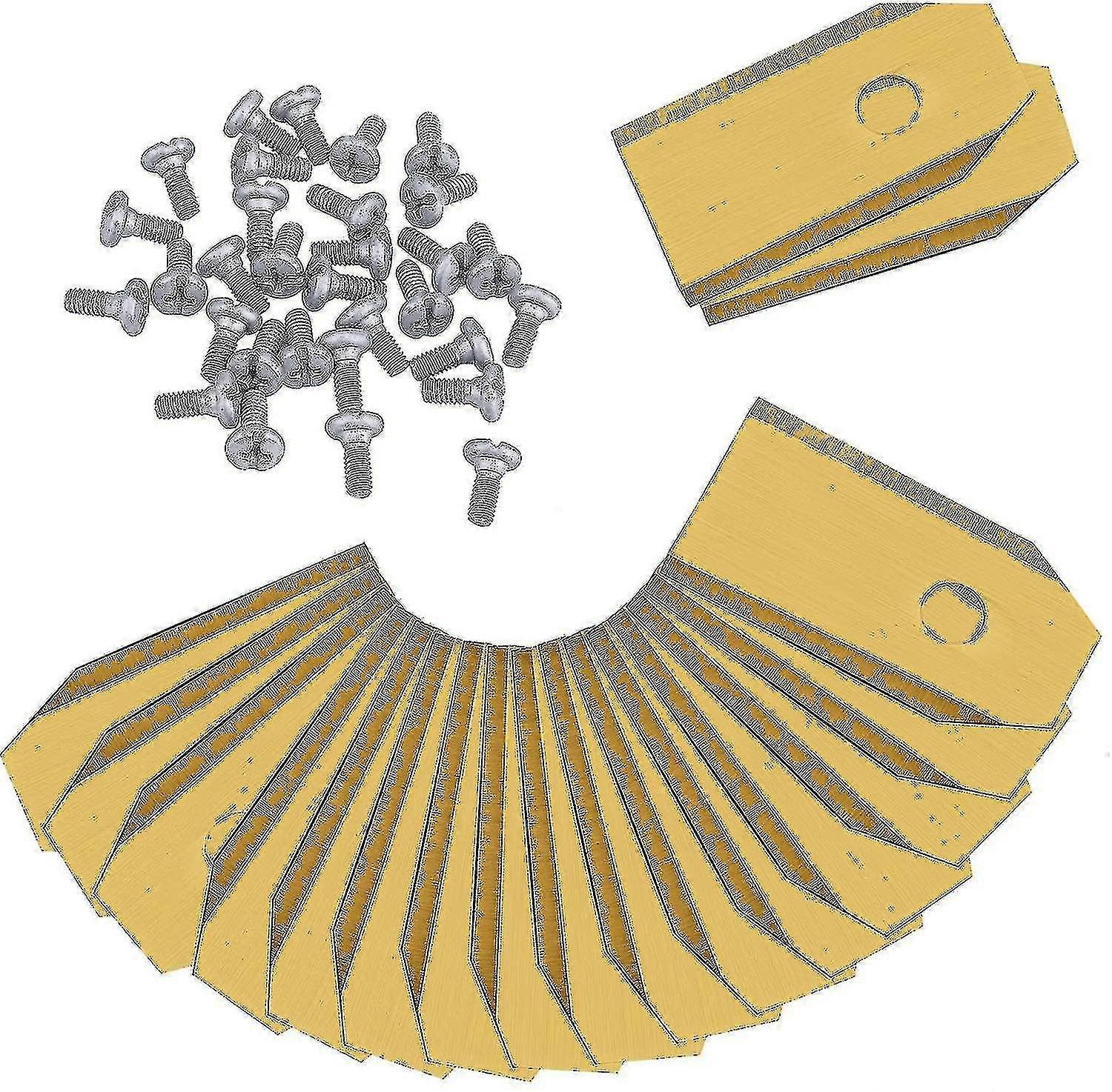 30 X Titanium Knife Blades Robot Mower Replacement Blades For All Husqvarna Gardena Yard Force Automower Heavy Duty Automower Lawn Mowers---(niubi)