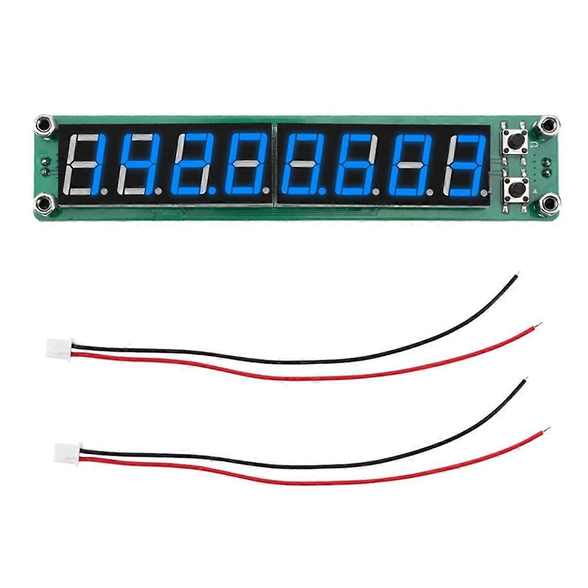 0.1MHz-1200MHz RF Signal Frequency Counter Cymometer Meter Tester with LED Display Screen for Radio,Blue Light