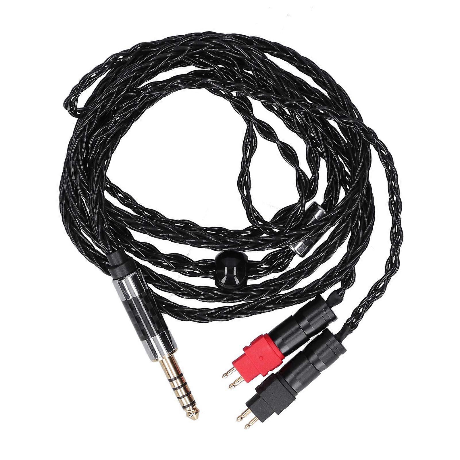 Double Needle 8 Core Balanced OCC Silver Plated Audio Cable for Sennheiser HD600 HD5804.4mm Balanced NO.9432