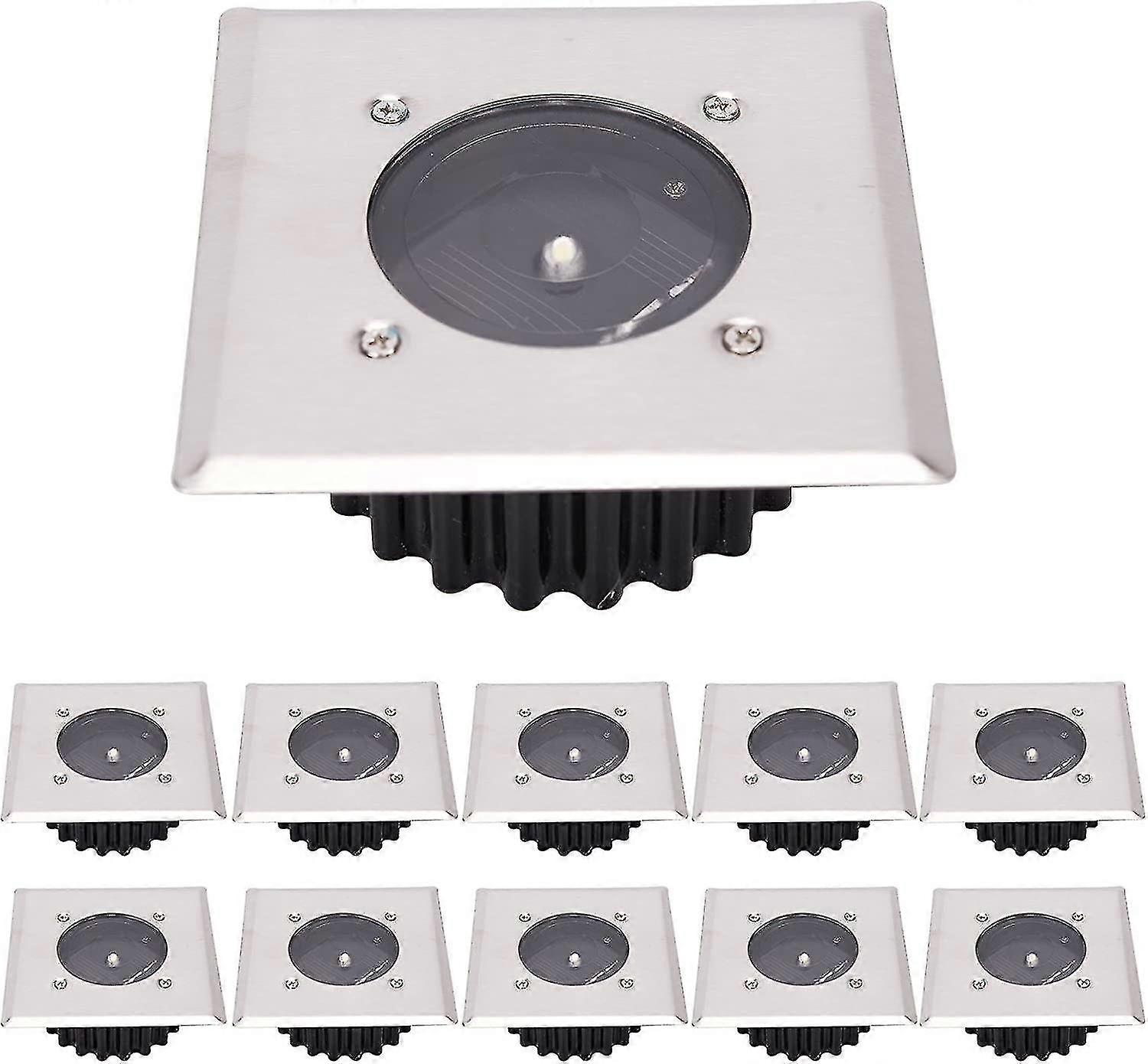 Led Solar Ground Light 10 Pack, Waterproof Ip65 (cool White) [energy Class A+]