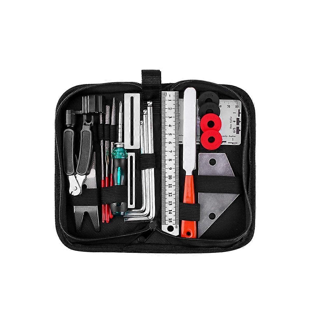 20-Piece Set Guitar Cleaning and Maintenance String Changing Tool Tuning Wrench Set Kit