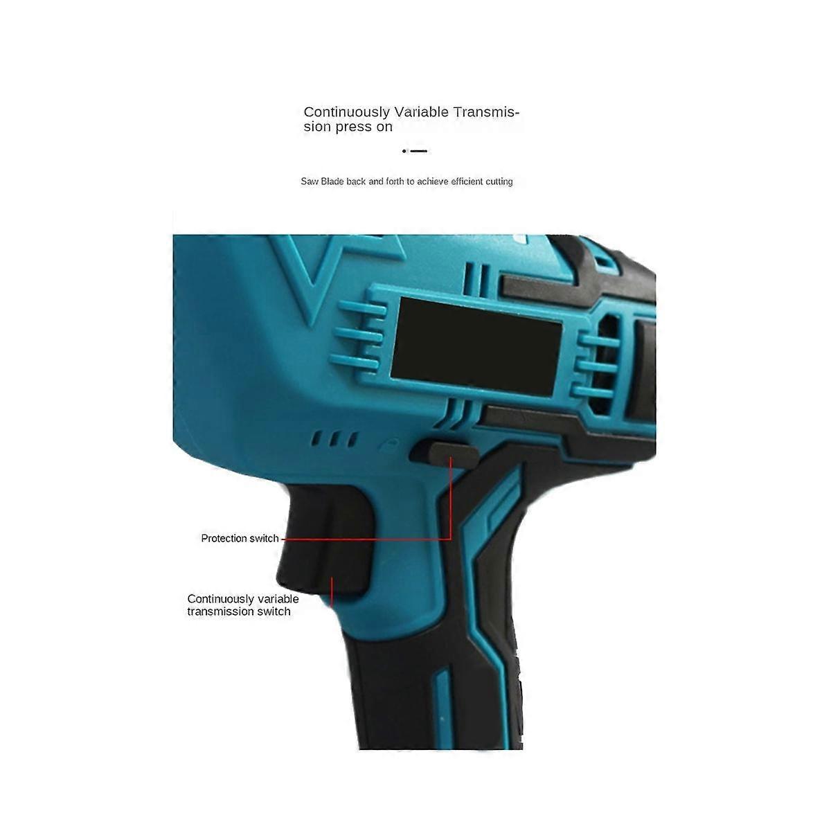 Cordless Electric Reciprocating Saw Variable Speed Metal Wood Cutting Tool Electric Saw for 18V Bat