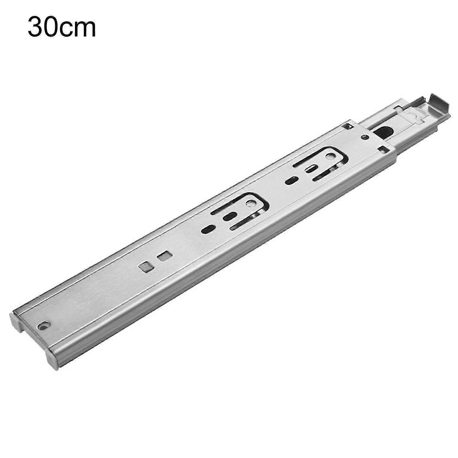 Drawer Slide Heavy-duty Mute Smooth 3 Folds Soft Closing Ball Bearing Drawer Slide Runner For Kitchen Cupboard(size:30cm)