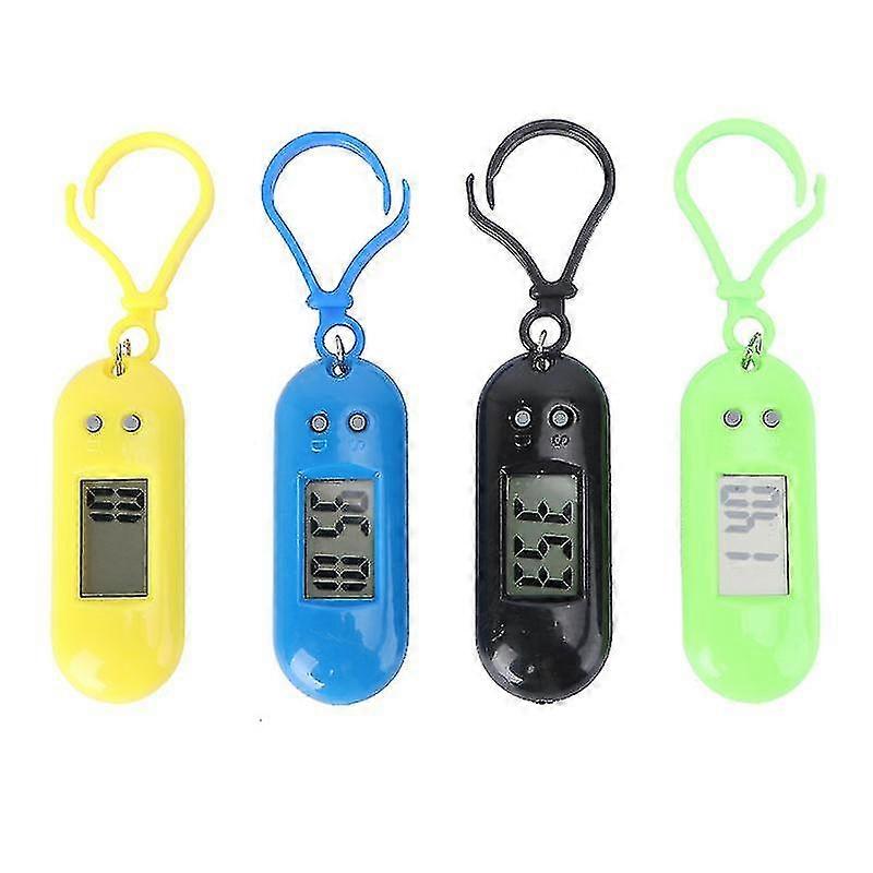 4pcs Keychain Pocket Watch Clock Electronic Watch Funny Clip-on Watch For Children Kids Students (random Color)