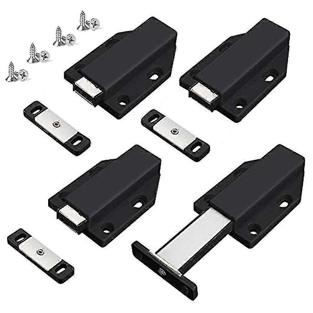 Push Latch Heavy Duty 4 Pack Push To Open Cabinet Hardware Magnetic Contact Latches For Door Push B