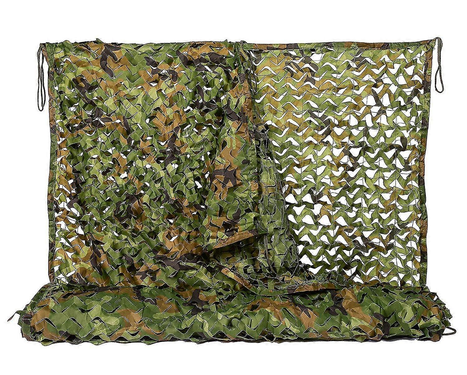 Woodland Camo Netting Camouflage Net For Camping Hunting Shooting Military Sunscreen Nets - 3.25ft X 6.5ft (1m X 2m)