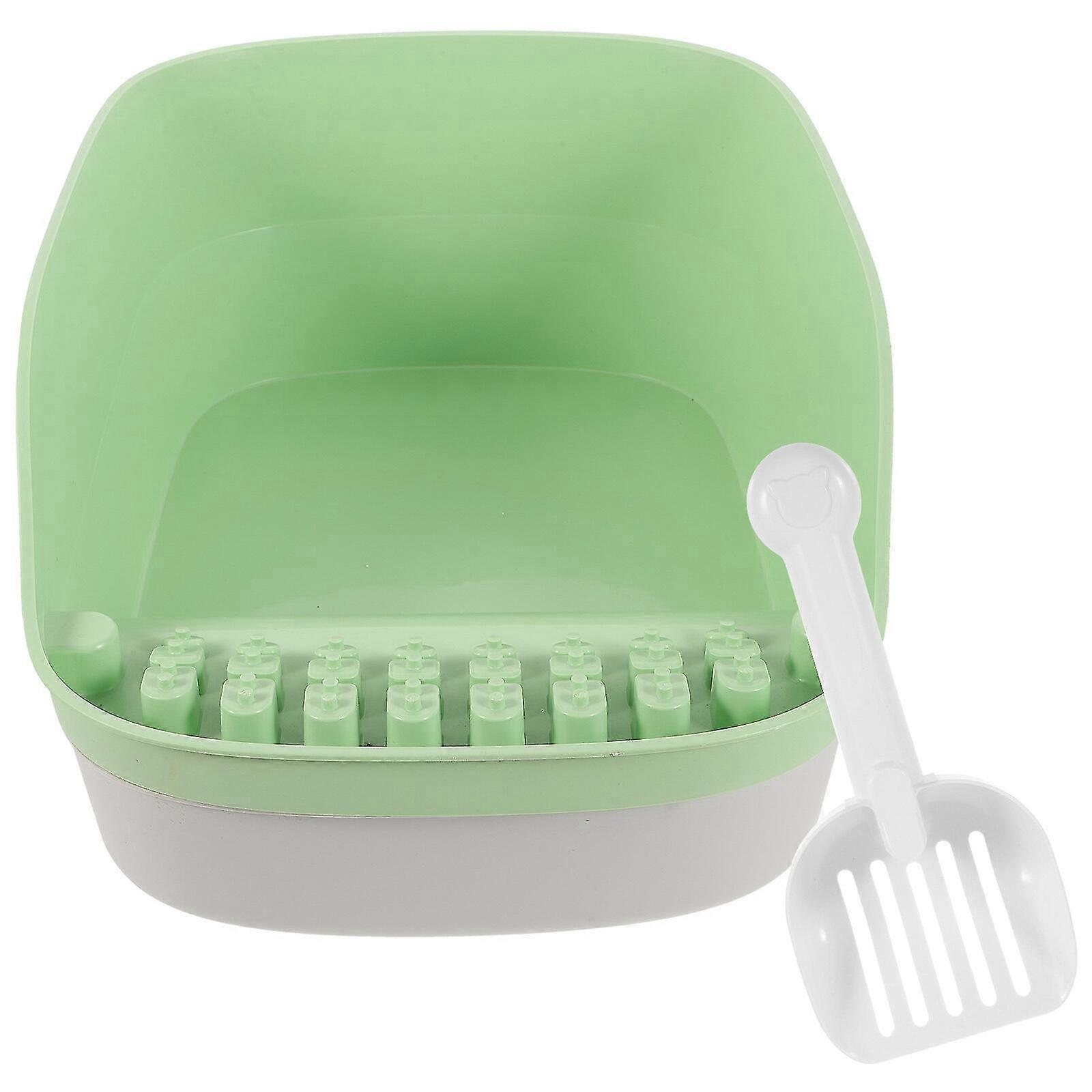 1 Set Of Cat Litter Tray Box Household Kitten Litter Tray Toilet With Cat Litter Shovel