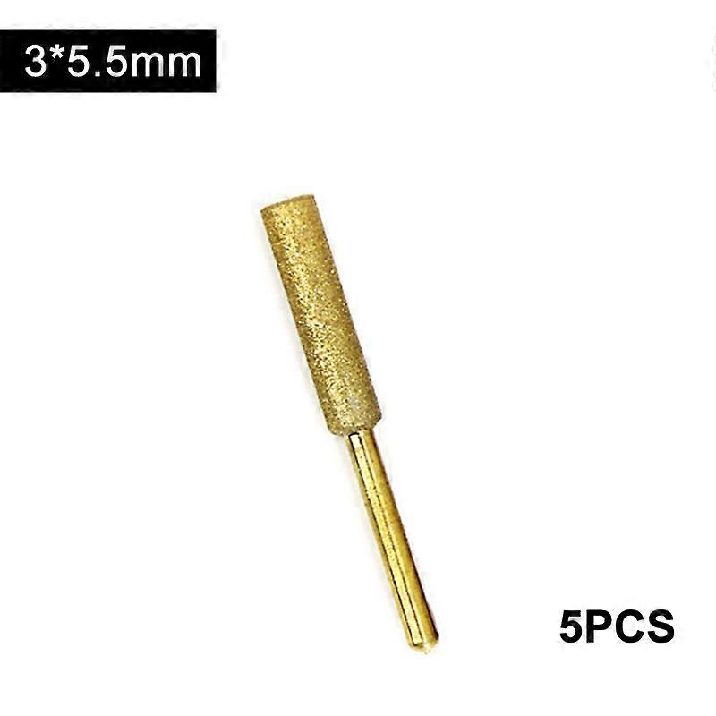 5 Pieces Diamond Coated Cylindrical Burr Chainsaws Sharpener Stone File Chainsaws Sharpening Carving
