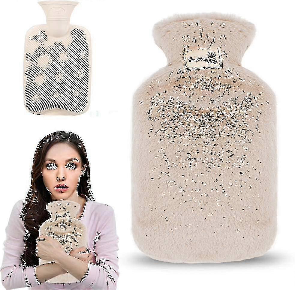 Hot Water Bottle With Plush Cover