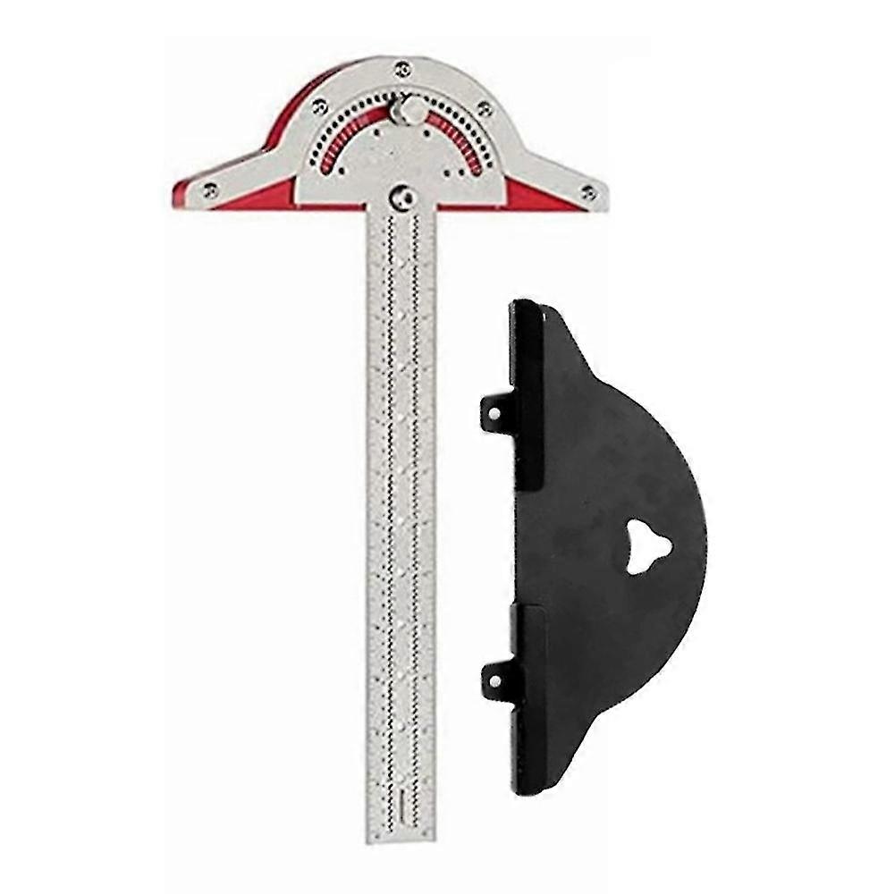 T-type Woodworkers Edge Ruler Protractor Woodworking Ruler Angle Measure Marking Carpentry Layout Carpenter Tools-10"