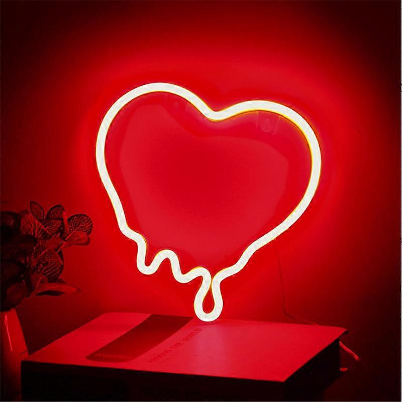 Heart Shape Led Neon Light For Wall Decor