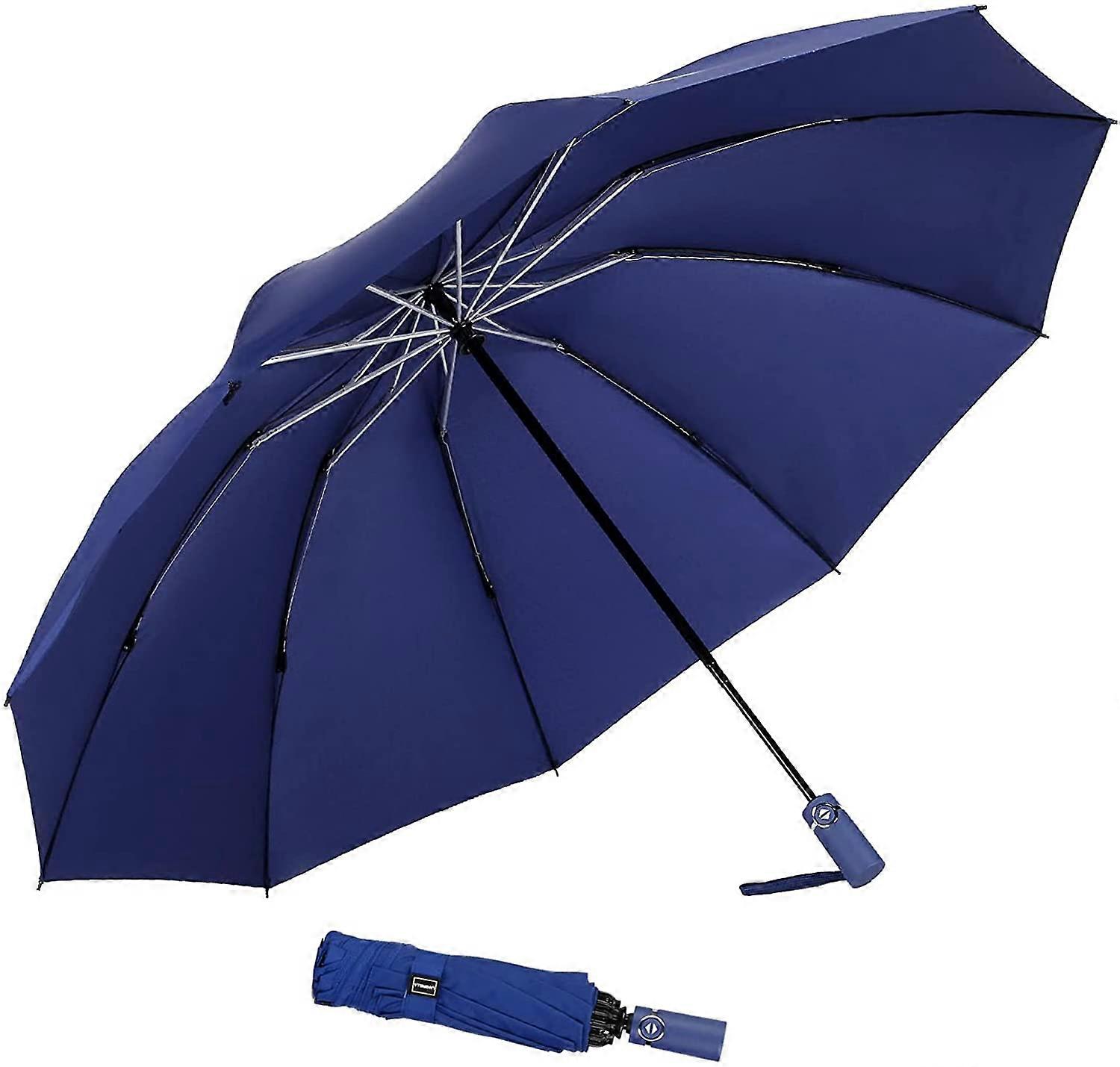 Umbrella Windproof Travel Umbrella Compact Folding Reverse Umbrella