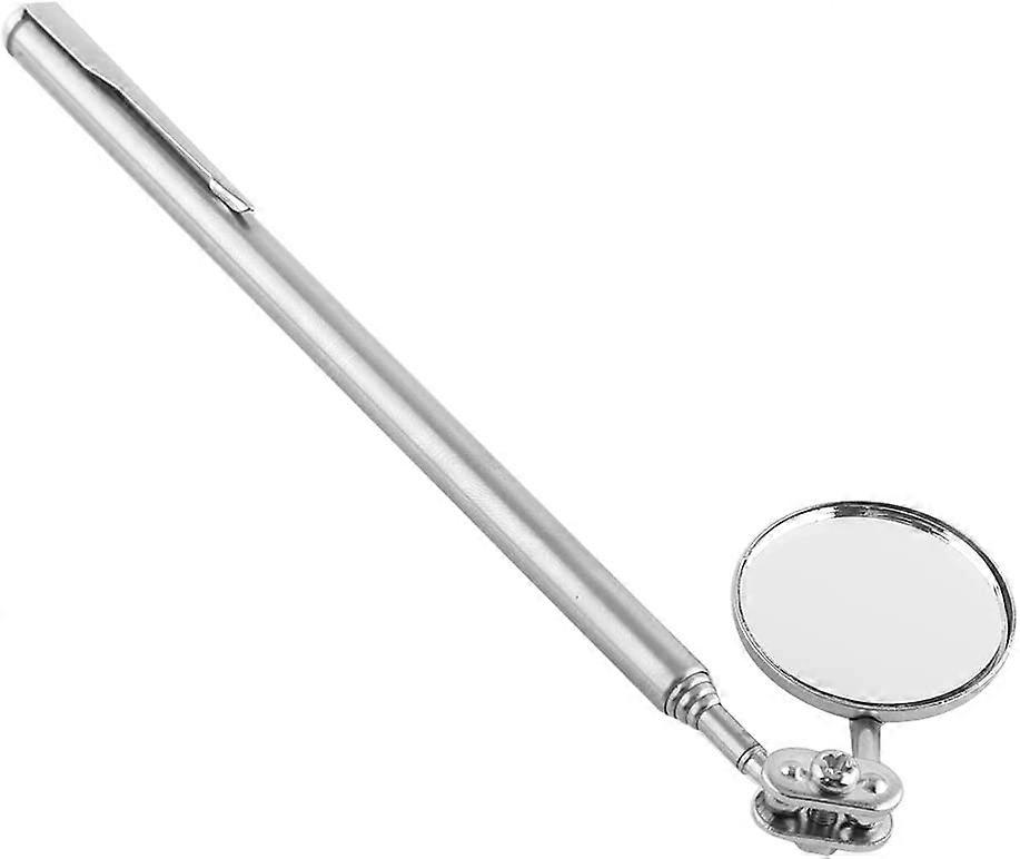 Round Telescopic Inspection Mirror Retractable Repair Tool Hand Telescoping Tool with Handle Inspection Mirror(30X600mm)