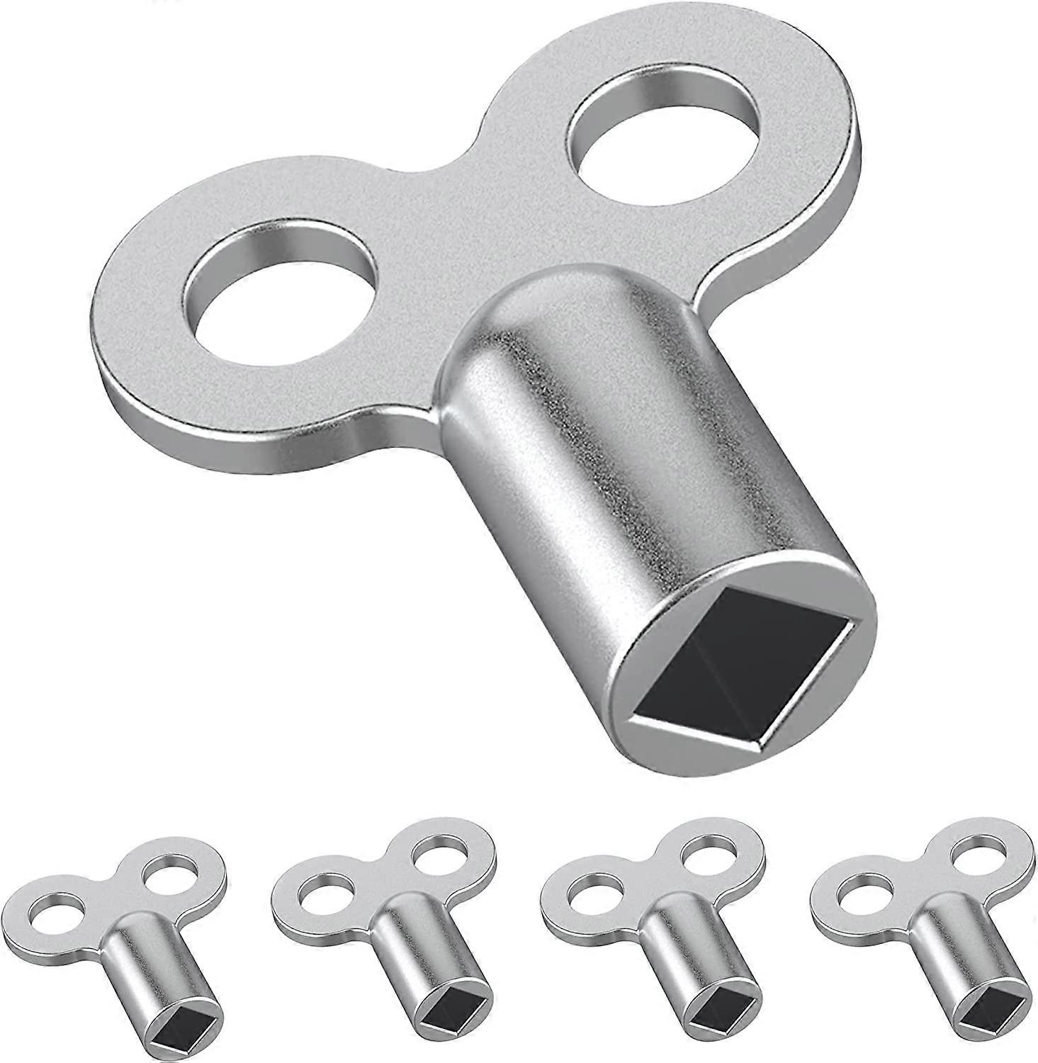 Set of 5 Radiator Bleed Keys - Durable Aluminum Bleed Keys - Radiator Bleed Keys for Many Radiators - Handy Bleed Key for Heaters