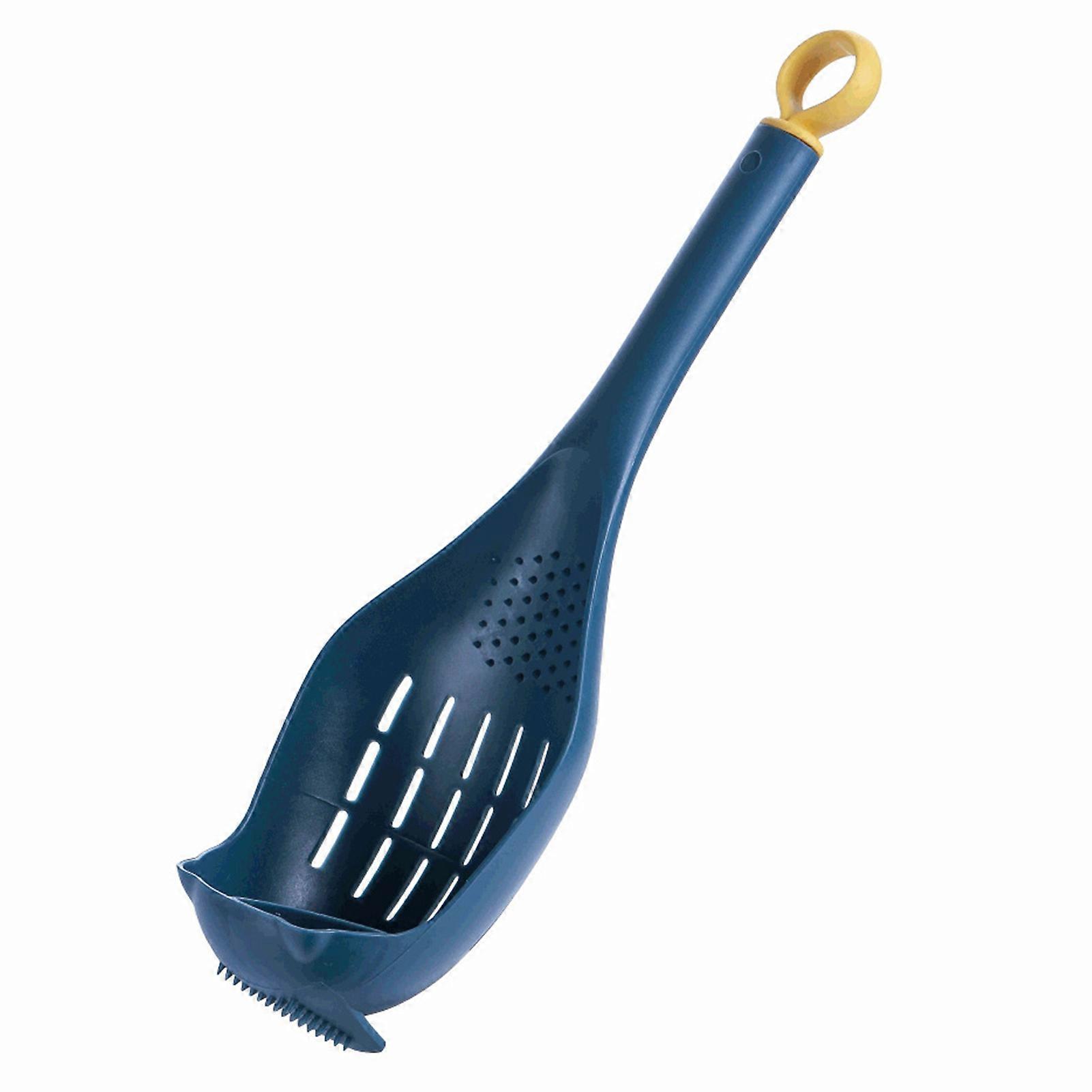 Noodles Colander Long Handle Non Slip Fine Holes Quick Drainage Net Spoon Plastic Noodle Dumplings Ginger Garlic Colander Cooking Tool KAESI