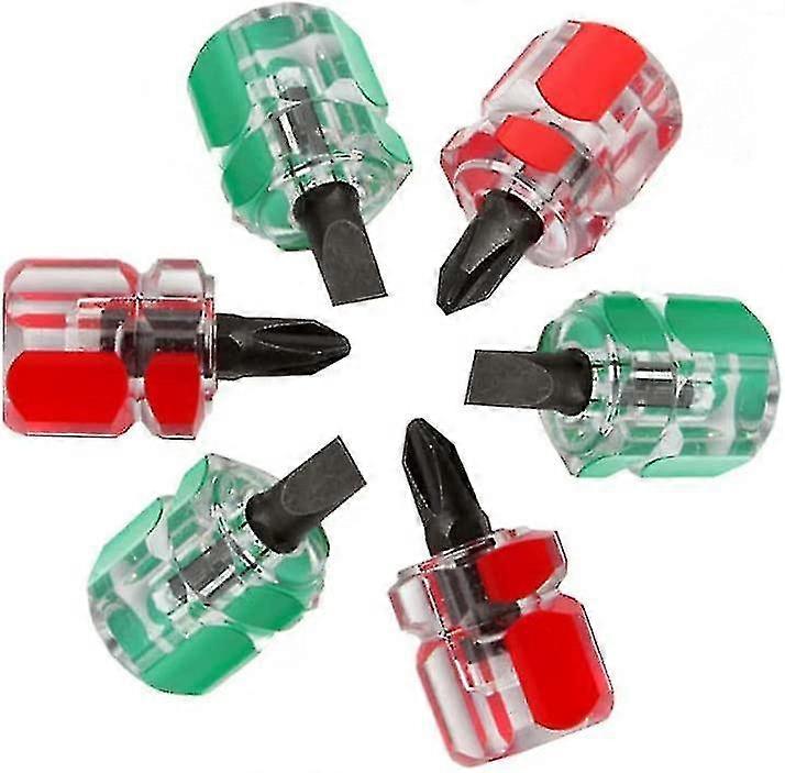 Short Screwdriver, 6pcs Mini Screwdriver Thick Screwdriver, Sewing Machine Screwdriver For Diy Repairs
