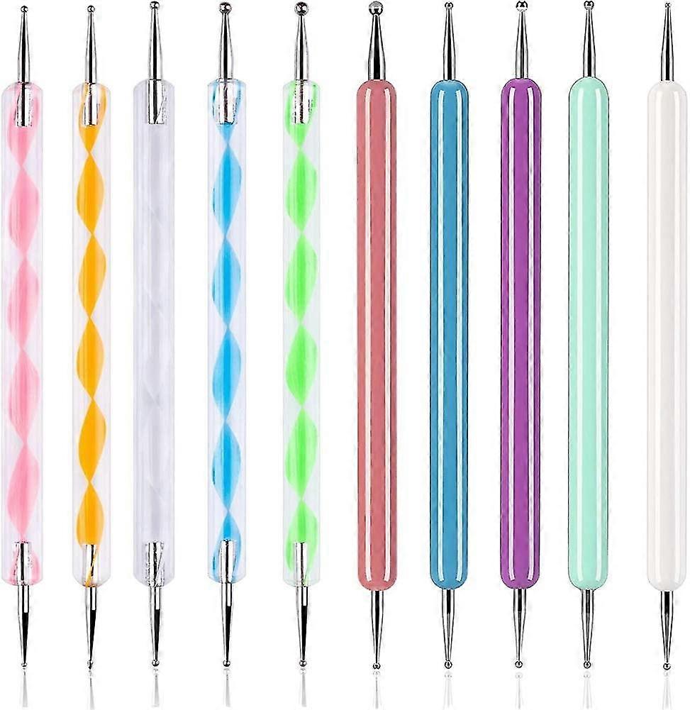 10pcs Dotting כלים להגדיר עבור אמנות ציפורניים, הבלטה חרט לציור סלעים מנדלות, אמנות נקודה כלים