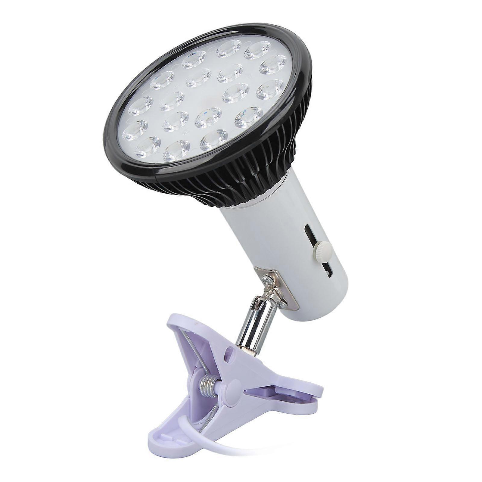 Ultraviolet Black Light 18pcs Light Chips Round Shape Skin Tanning UV Lamp with Bracket 110240V Black UK Plug