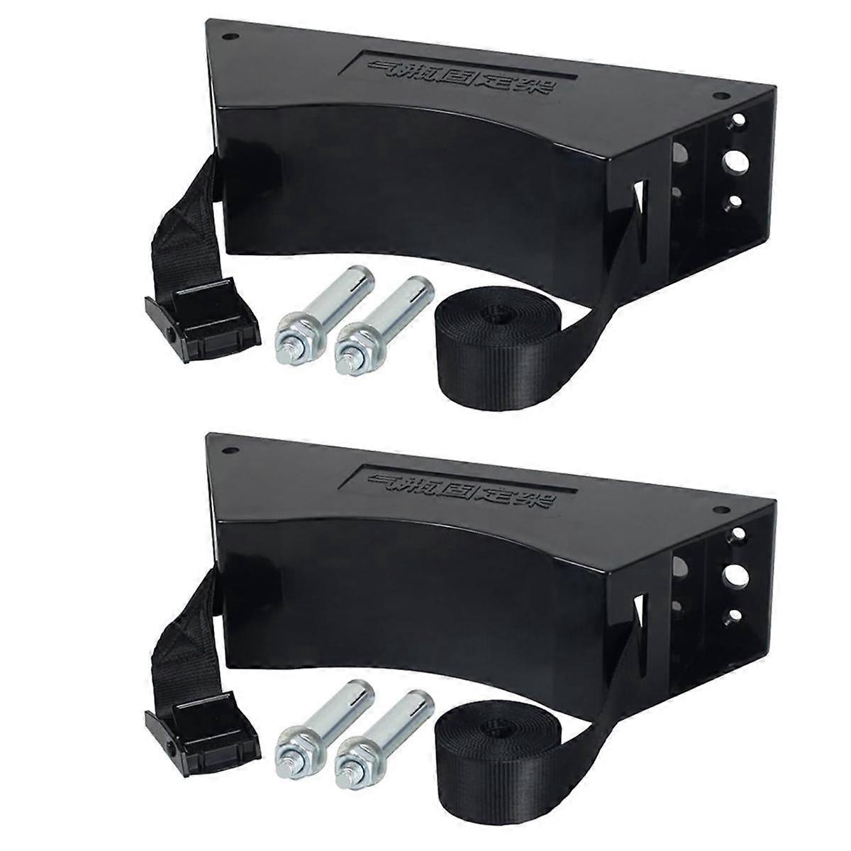 2PCS Propane Tank Holder Propane Tank Mount Gas Cylinder Holder with Screws and Safety Chain Suppor