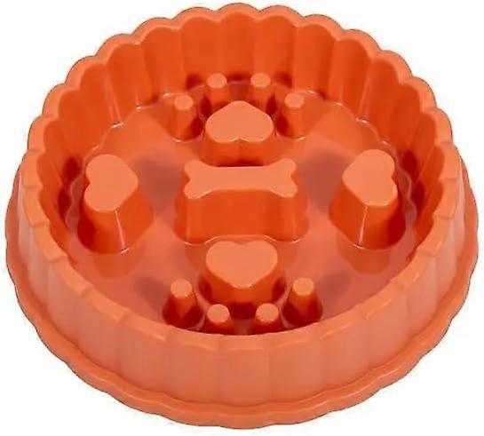 Slow Feed Anti Choke Pet Näpfe (Orange)