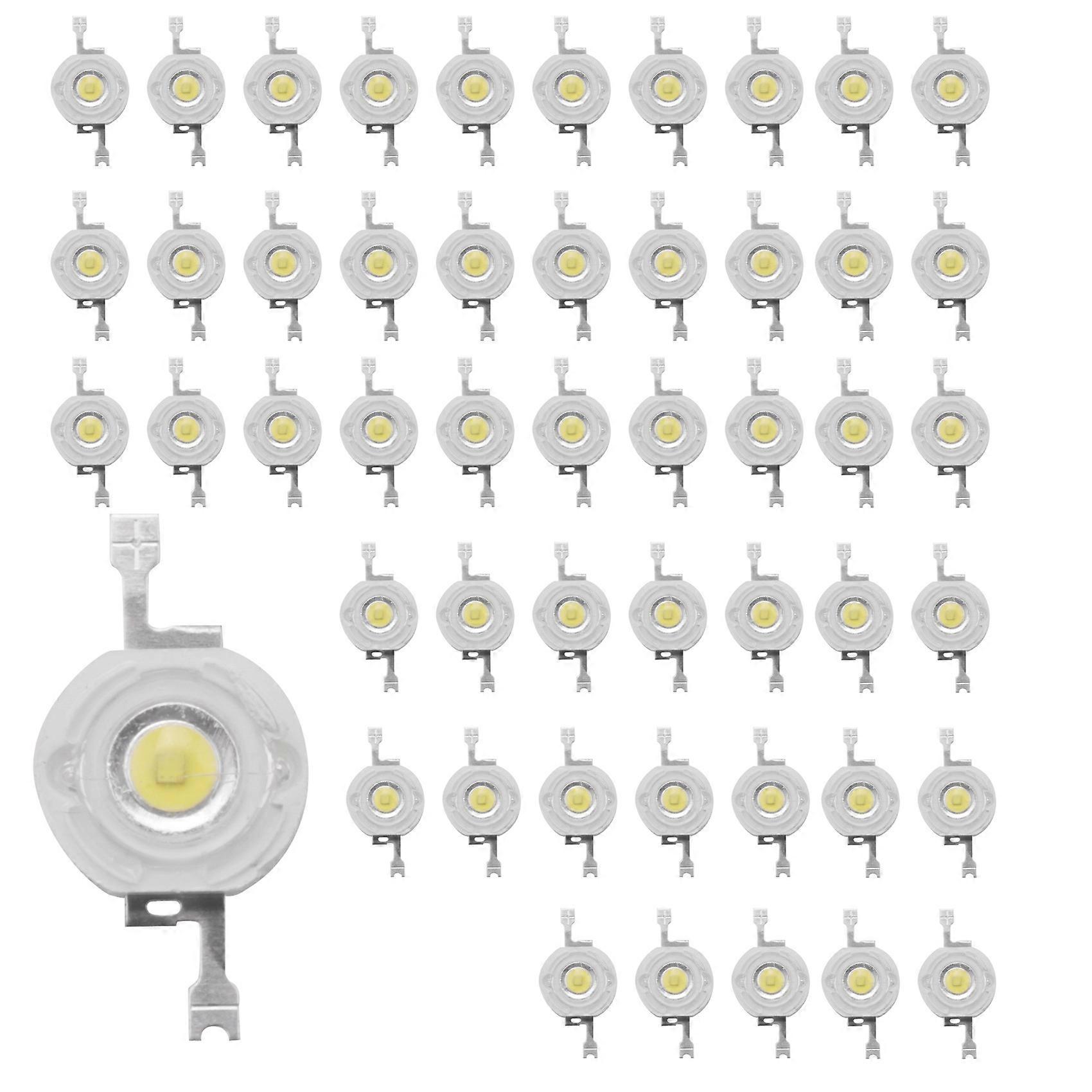 50Pcs 1W Diode Cool White Led Beads 1 Watt Lamp Chip 3V-3.4V