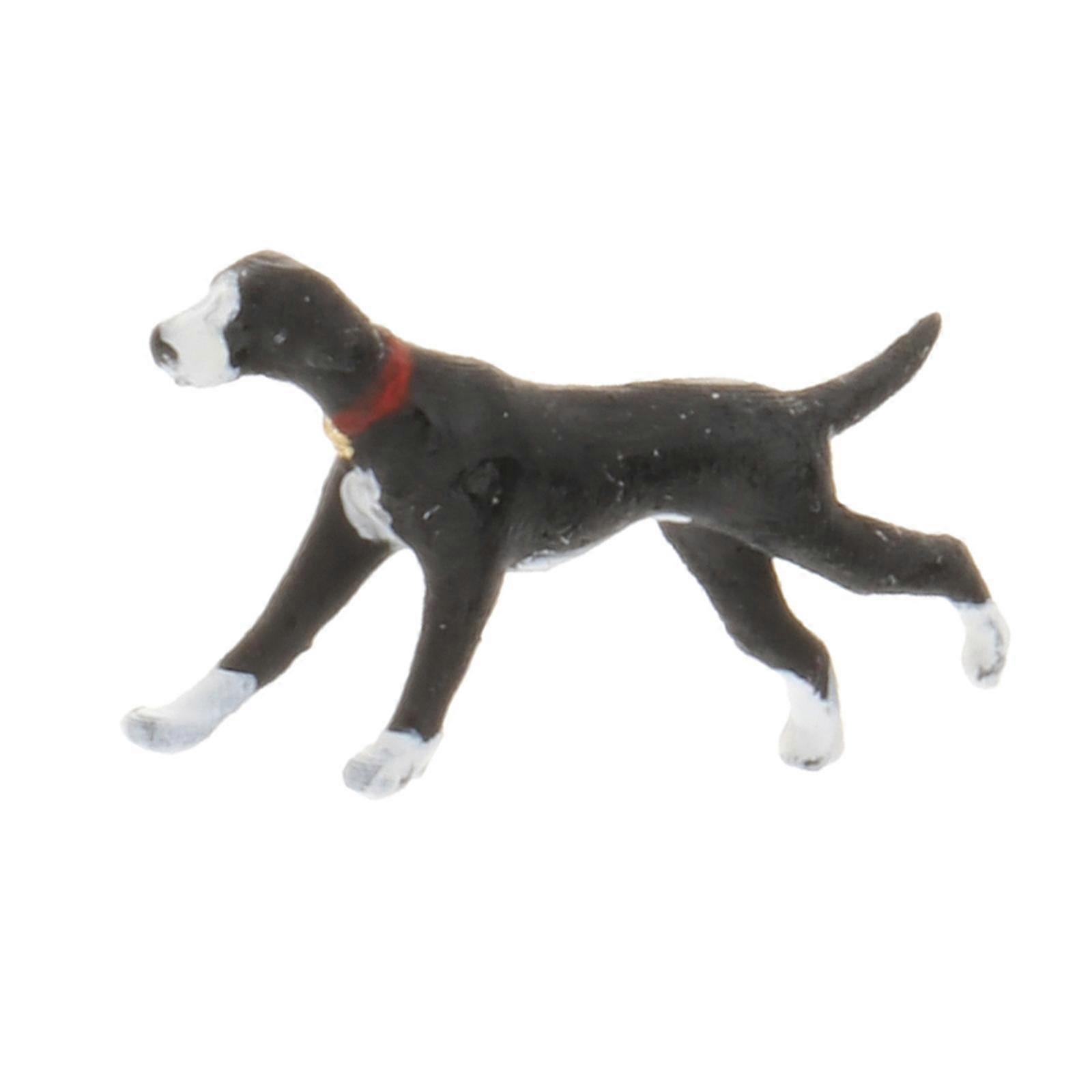 1:64 Scale Hand Painted Model Mini Tiny Dog Animal Model Ornaments Style9