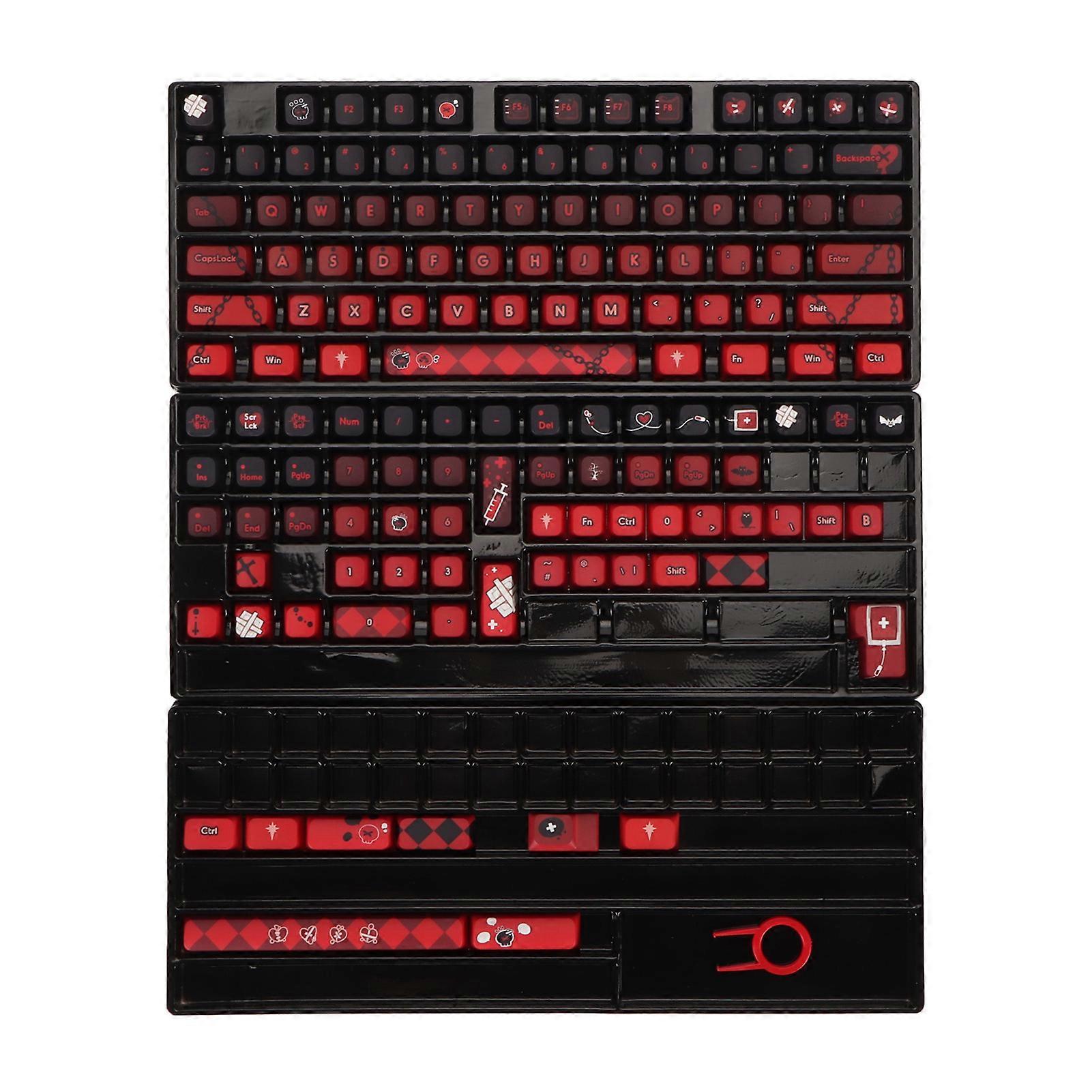 PBT Keyboard Keycaps 140 Keys Gradient Colors Dye Sublimation Smoothing Mechanical Keyboard Keycaps for Gaming DIY