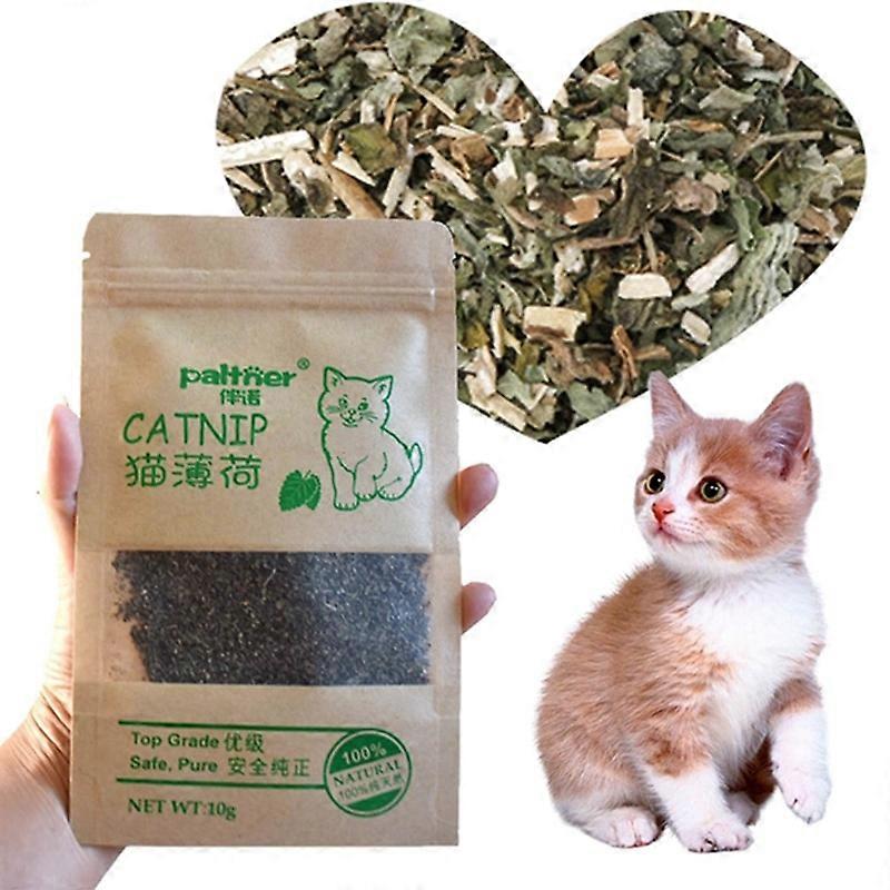 100% Natural Premium Catnip Cattle Grass Interactive Cat Non-toxic 10g Menthol Flavor Funny Cat Supplies Keep Pet Health Cat Toy