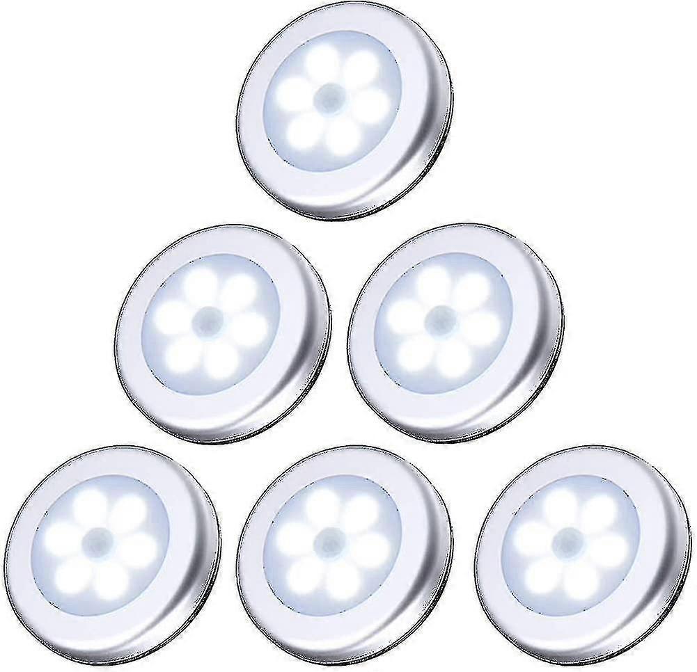 6 Pack Motion Detector Lamp. Closet Lamp. Led Sensor Lights. Powered By Battery