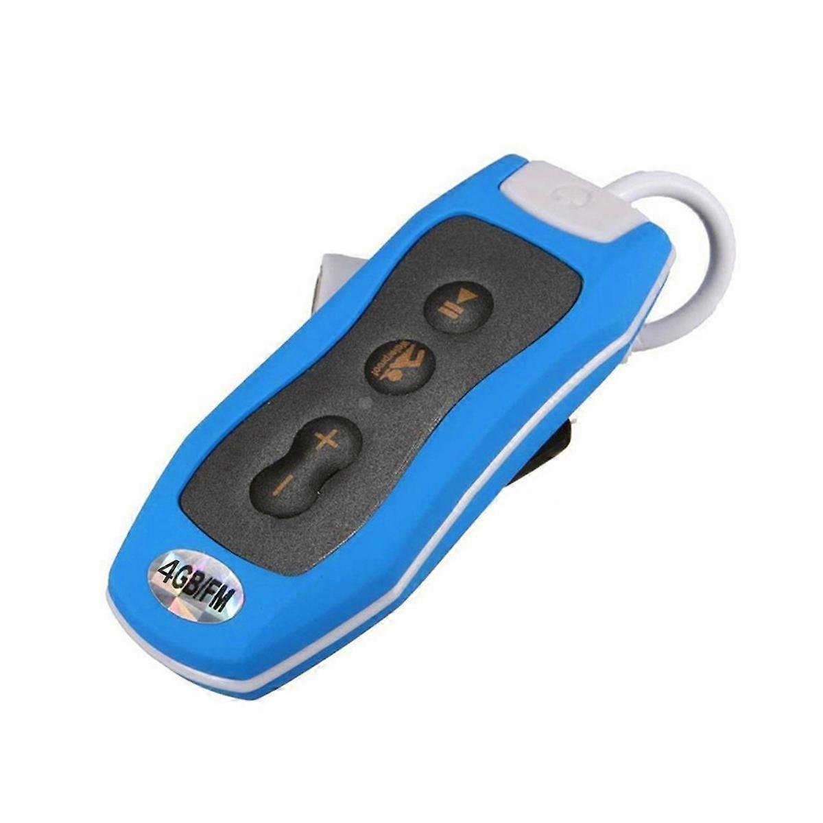 Wasserdicht IPX8 Clip MP3 Player FM Radio Stereo Sound Schwimmen Tauchen Surfen Radfahren Sport Musik P Blau