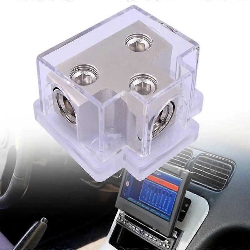 Automotive 1/0 Gauge Input To 2 X 4 or 8 Gauge Out Power/Ground Distribution Block Power Amplifier Grounding Hub Car Accessories