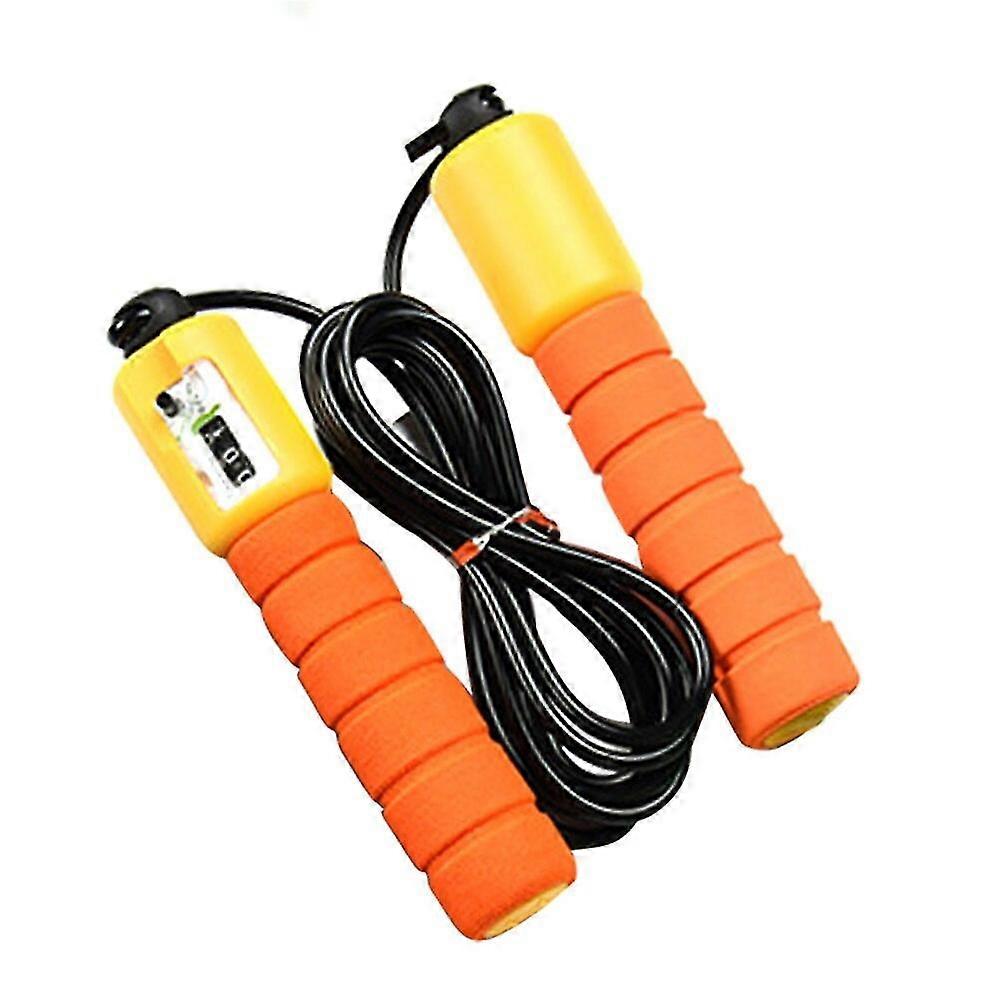 Jump Rope With Electronic Counter Adjustable Fast Speed Counting Jump Rope Skipping Fitness Gear Gym(1 pcs, orange)