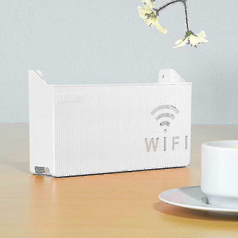 Wireless Wifi Router Shelf Storage Box, Wall Hanging Abs Plastic Organizer Box, Cable Power Bracket Organizer Box