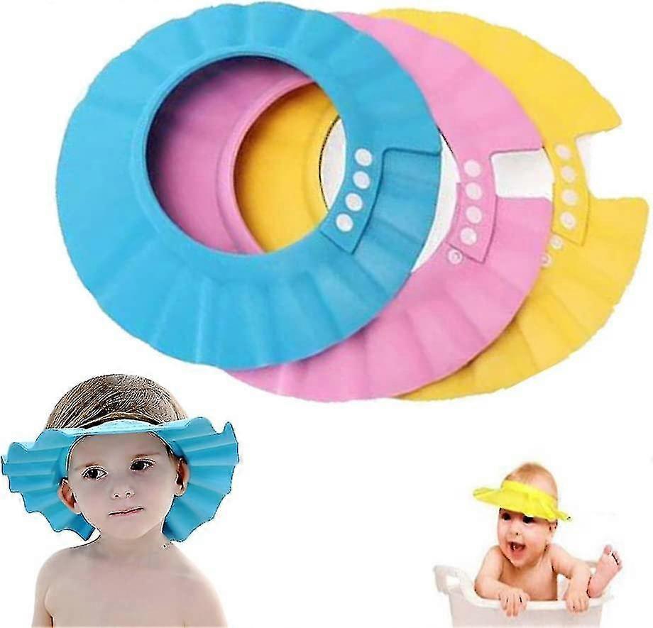 Baby Shower Cap, Adjustable Waterproof Bath Cap Visor Hat Shower Bathing